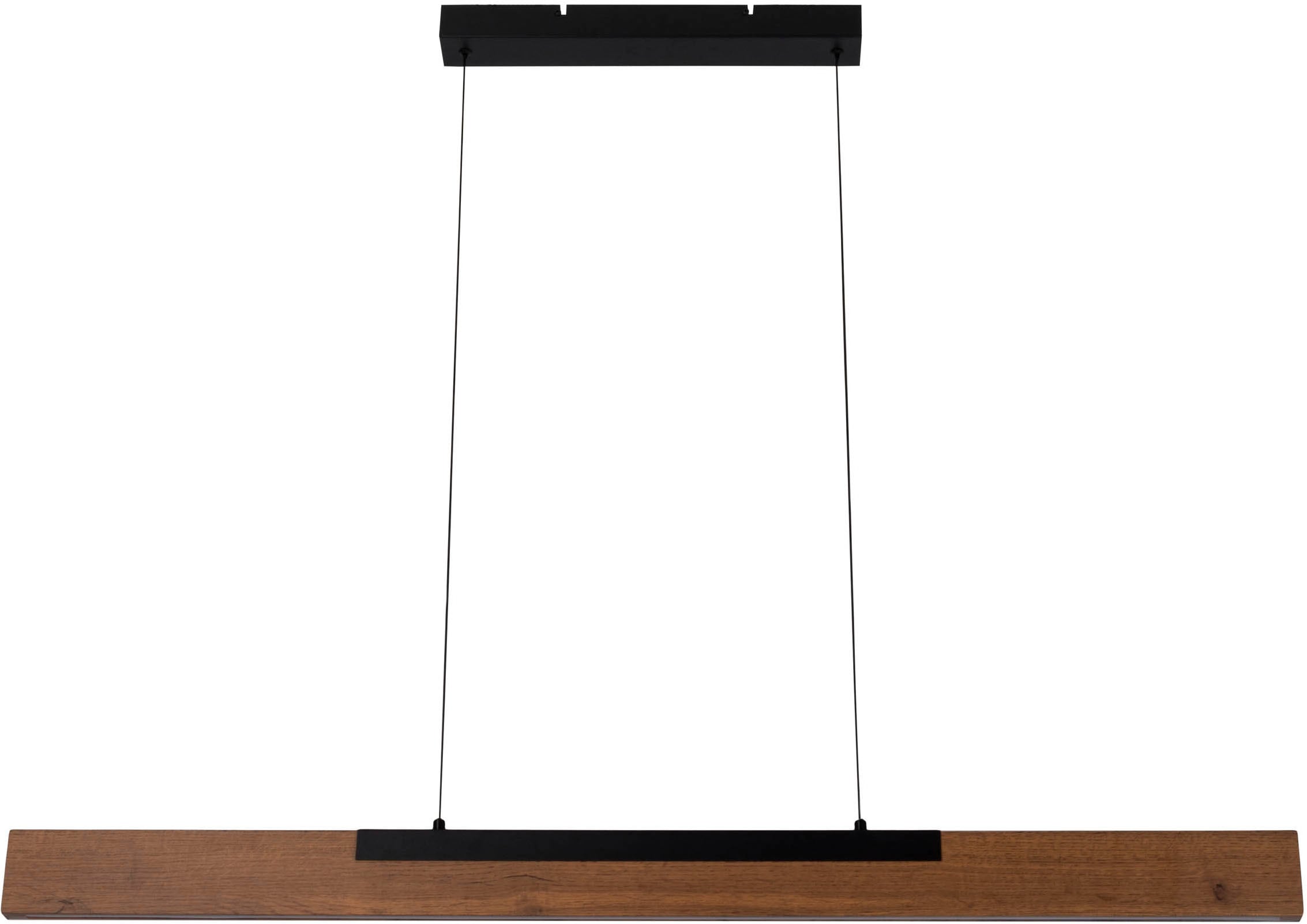 näve LED Pendelleuchte »Wilma« LED-Modul 1 Stk. Warmweiß mit Holz, dimmbar per Wandschalter, Memoryfunktion, höhenverstellbar