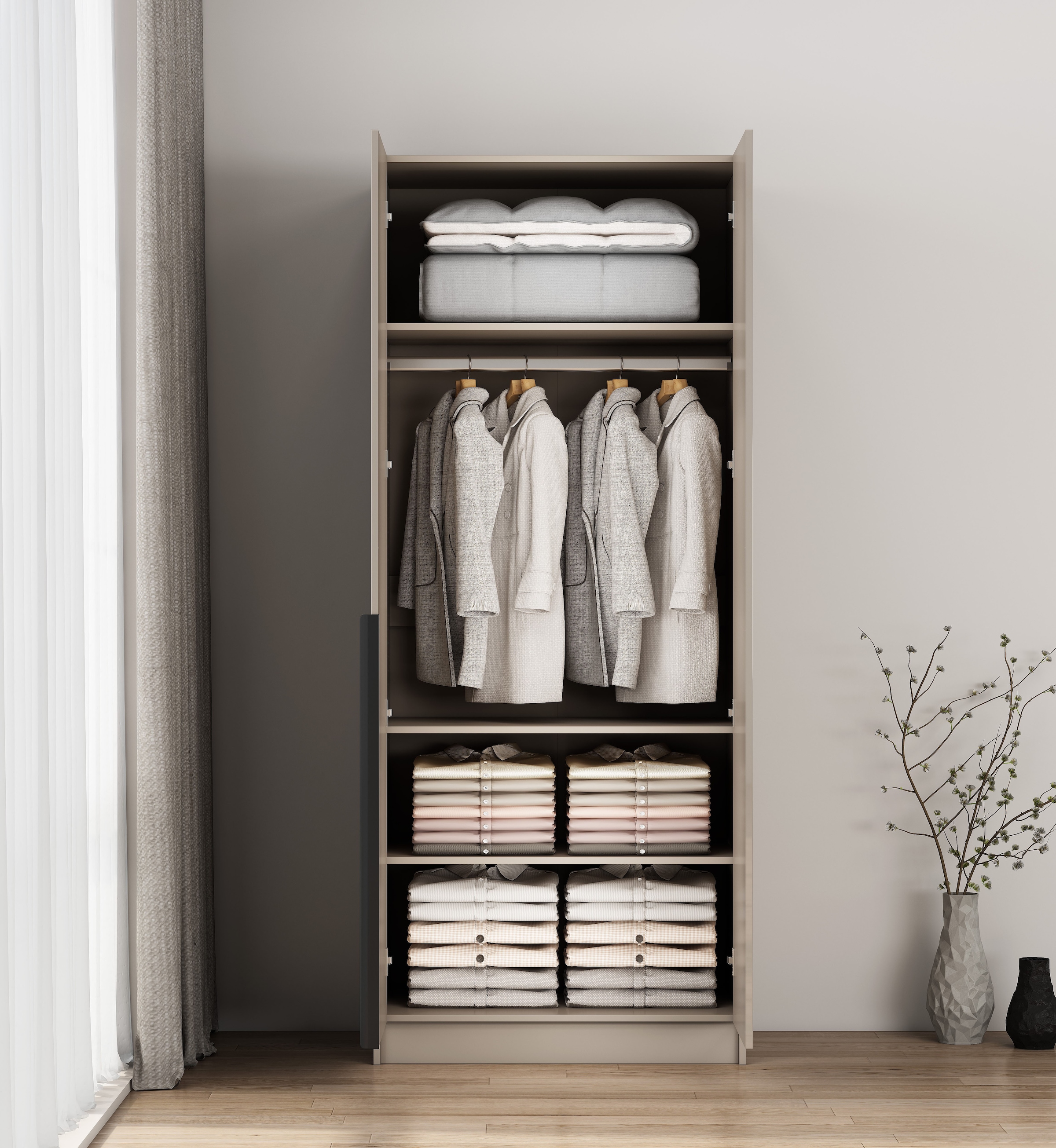 OTTO home Kleiderschrank »Annor Schlafzimmerschrank Breite 82cm hochglanz Schrank Garderobe«