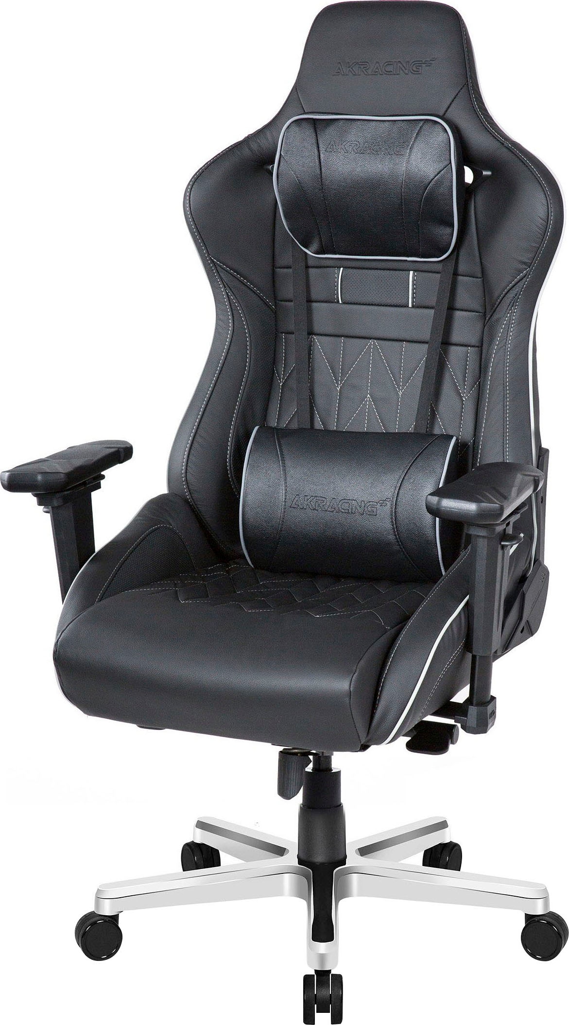 AKRacing Gaming-Stuhl »Master PRO Deluxe Echtleder/Schwarz«, Kunstleder