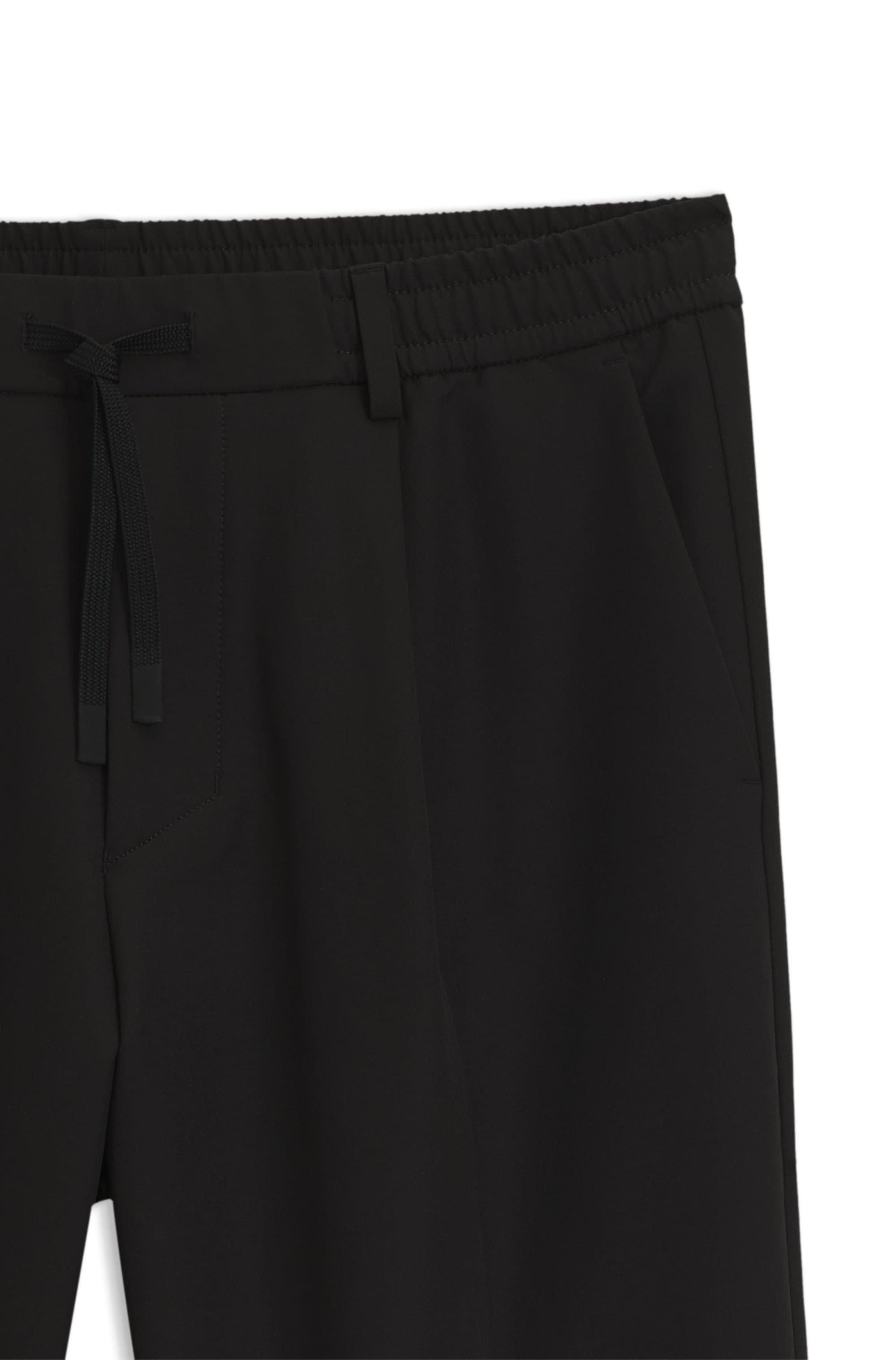 BOSS GREEN Webhose »T_Convert-Pleat«, mit Zugbund und Markenlabel
