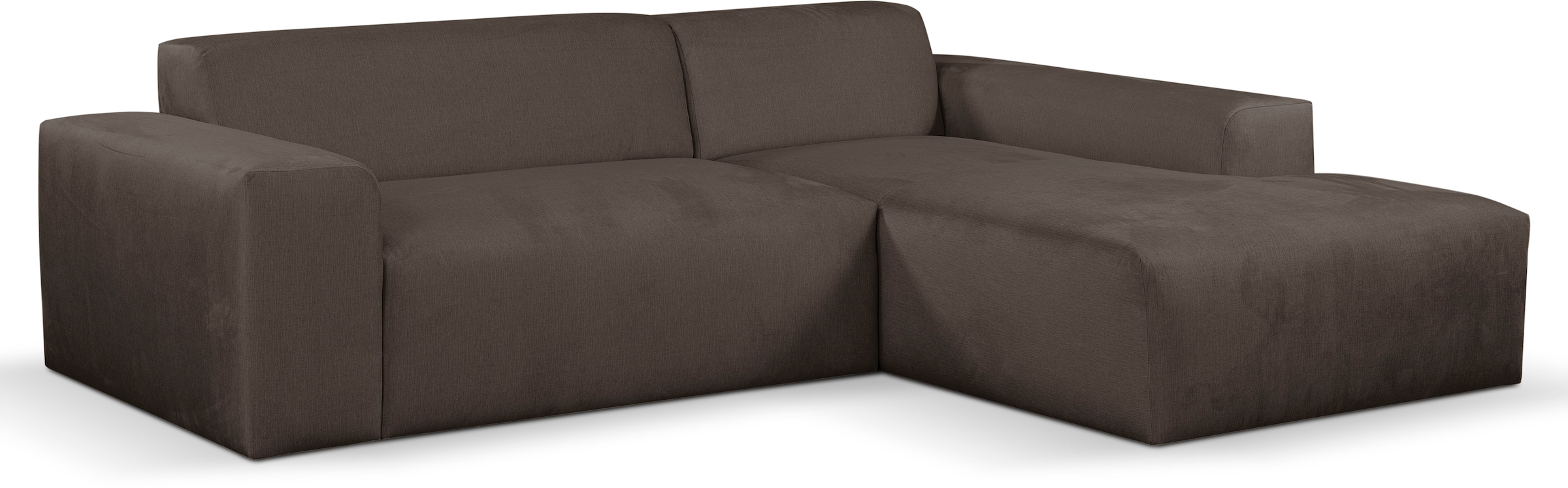 WERK2 Ecksofa »Zeus-L modern und zeitlos, Breite 253cm, bequemes Sofa«, Curvy Trend Ecksofa mit urbaner Optik