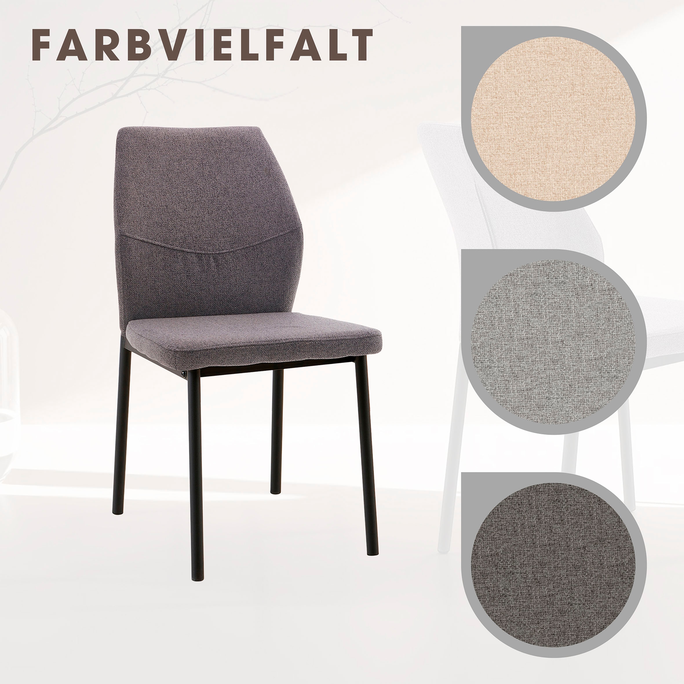 Home affaire Essgruppe »Basel, Tischgruppe mit Ausziehtisch«, (Set, 5 tlg.), BESTSELLER, Sitzgruppe, Tisch, Stühle, ovale Tischplatte, Säulentisch