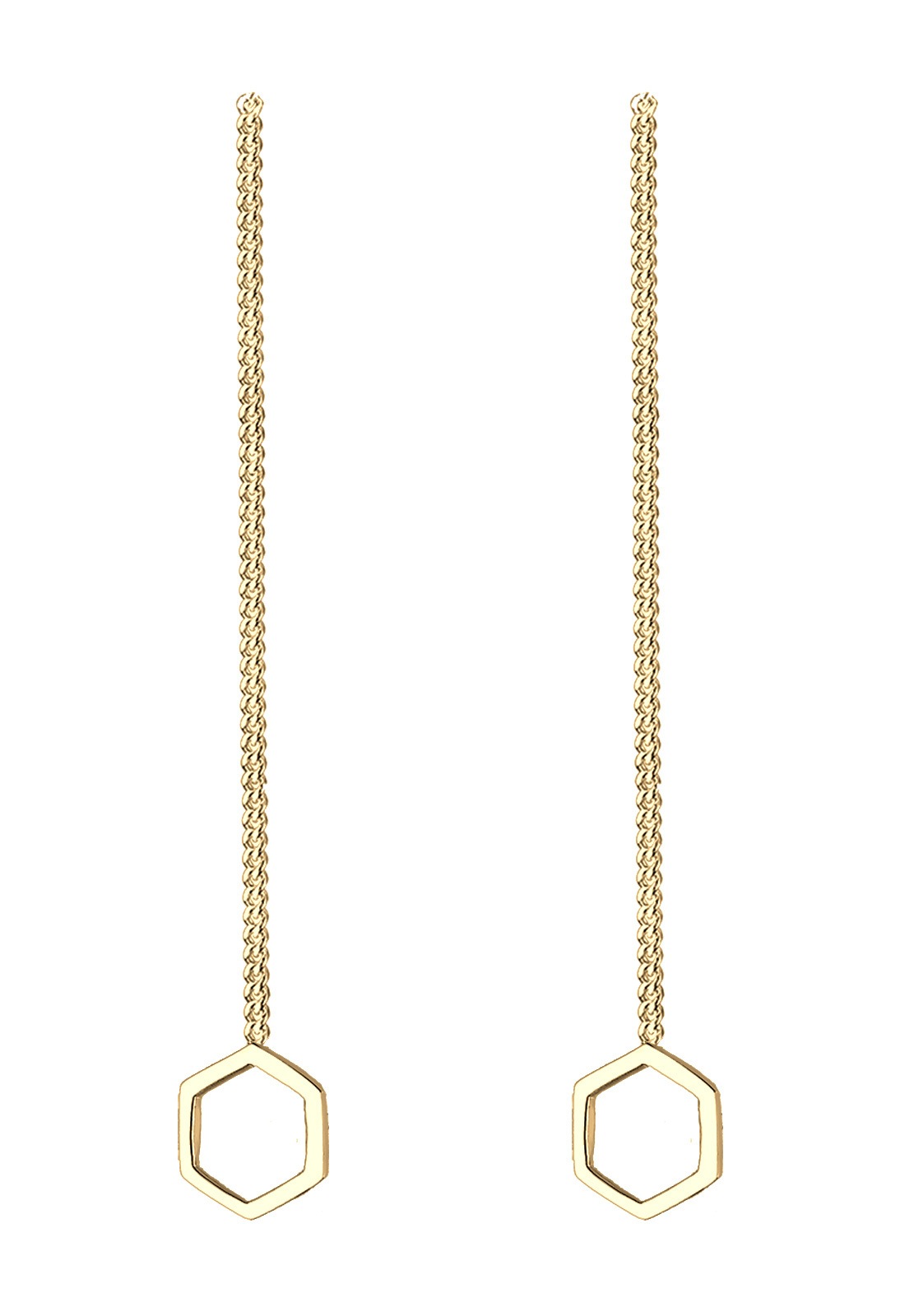 Elli Paar Ohrhänger »Ohrringe Hexagon Geo Minimal 925 Sterling Silber«