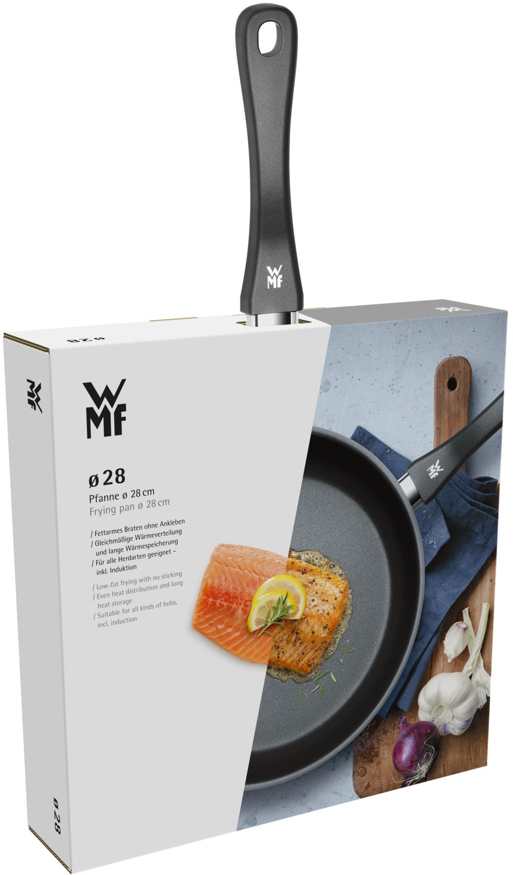WMF Bratpfanne »Devil Edelstahlpfanne Induktion«, Cromargan® Edelstahl Rostfrei 18/10, PTFE beschichtet, für alle Herdarten geeignet, Kunststoffgriff