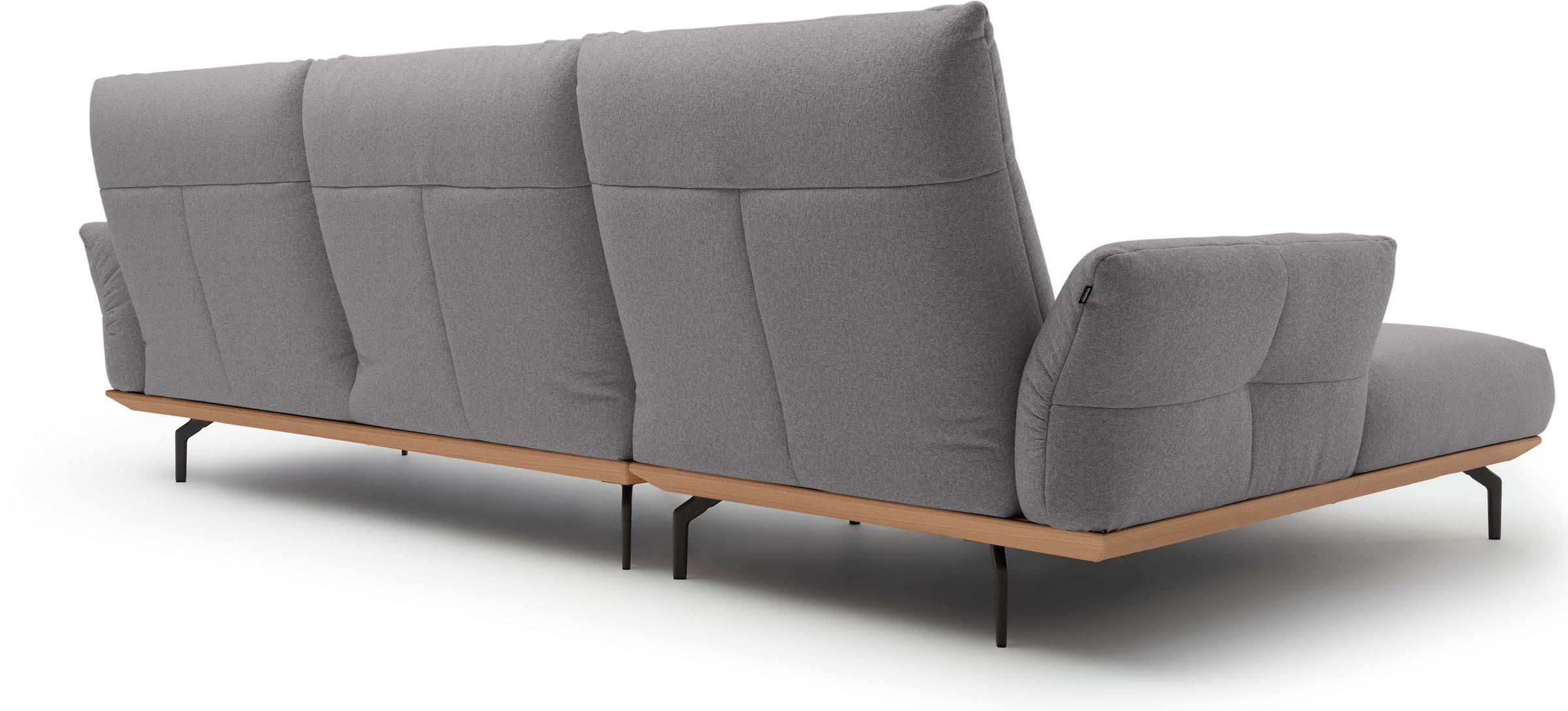 Creation BY ROLF BENZ Ecksofa »CR.460« Sockel in Eiche, Winkelfüße in Umbragrau, Breite 318 cm