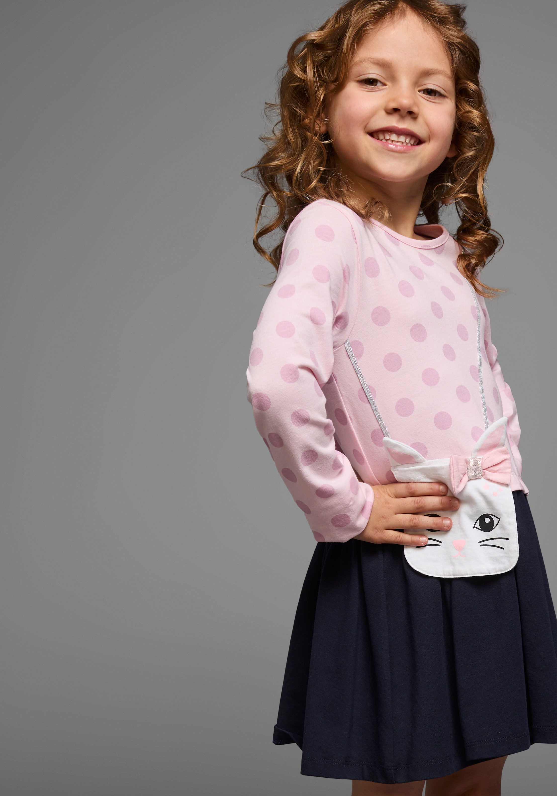 KIDSWORLD Jerseykleid »für kleine Mädchen«, ideal für festliche Anlässe, kniefreie Länge