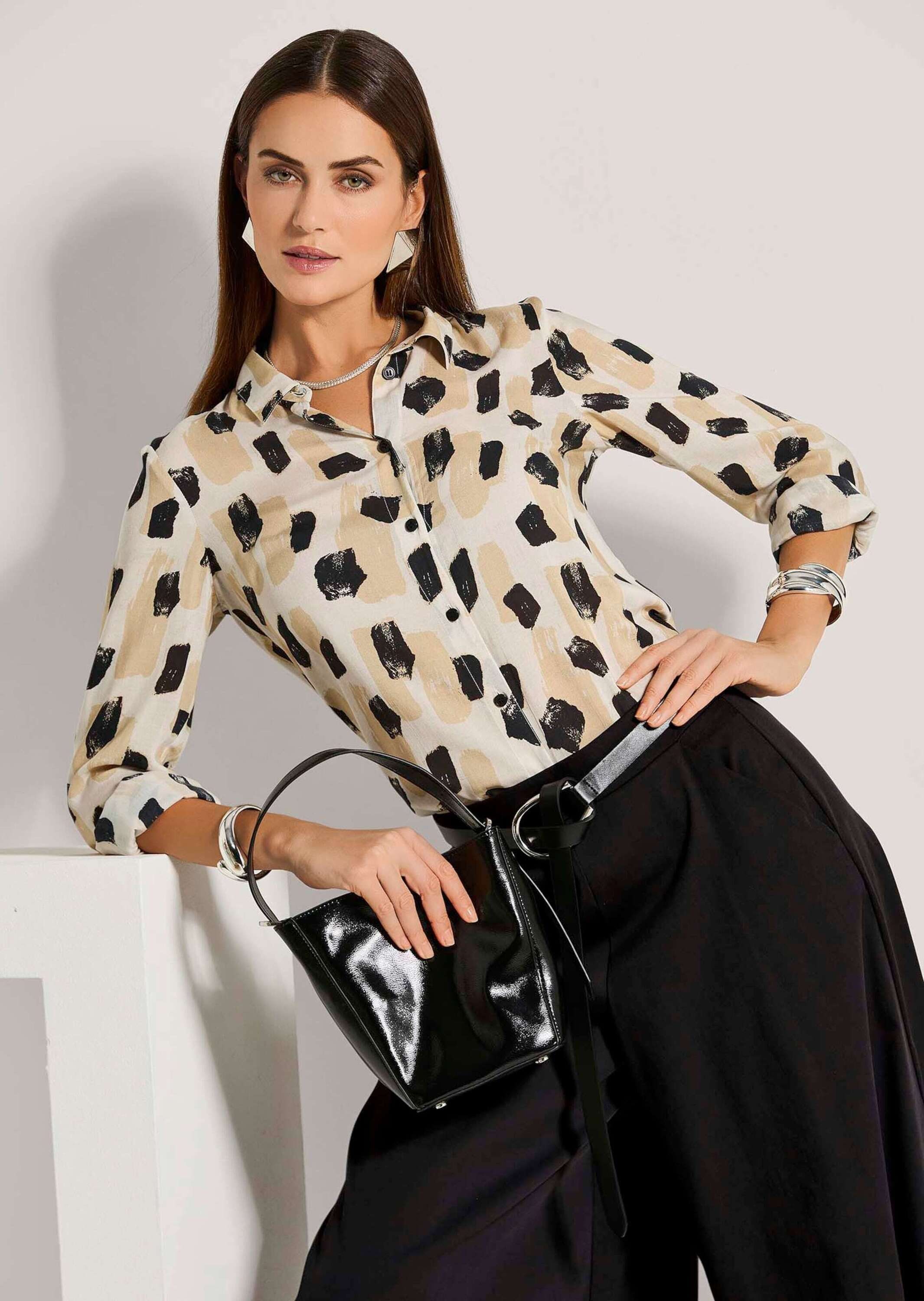 MADELEINE Langarmbluse »Druckbluse Bluse mit Unikat-Print«