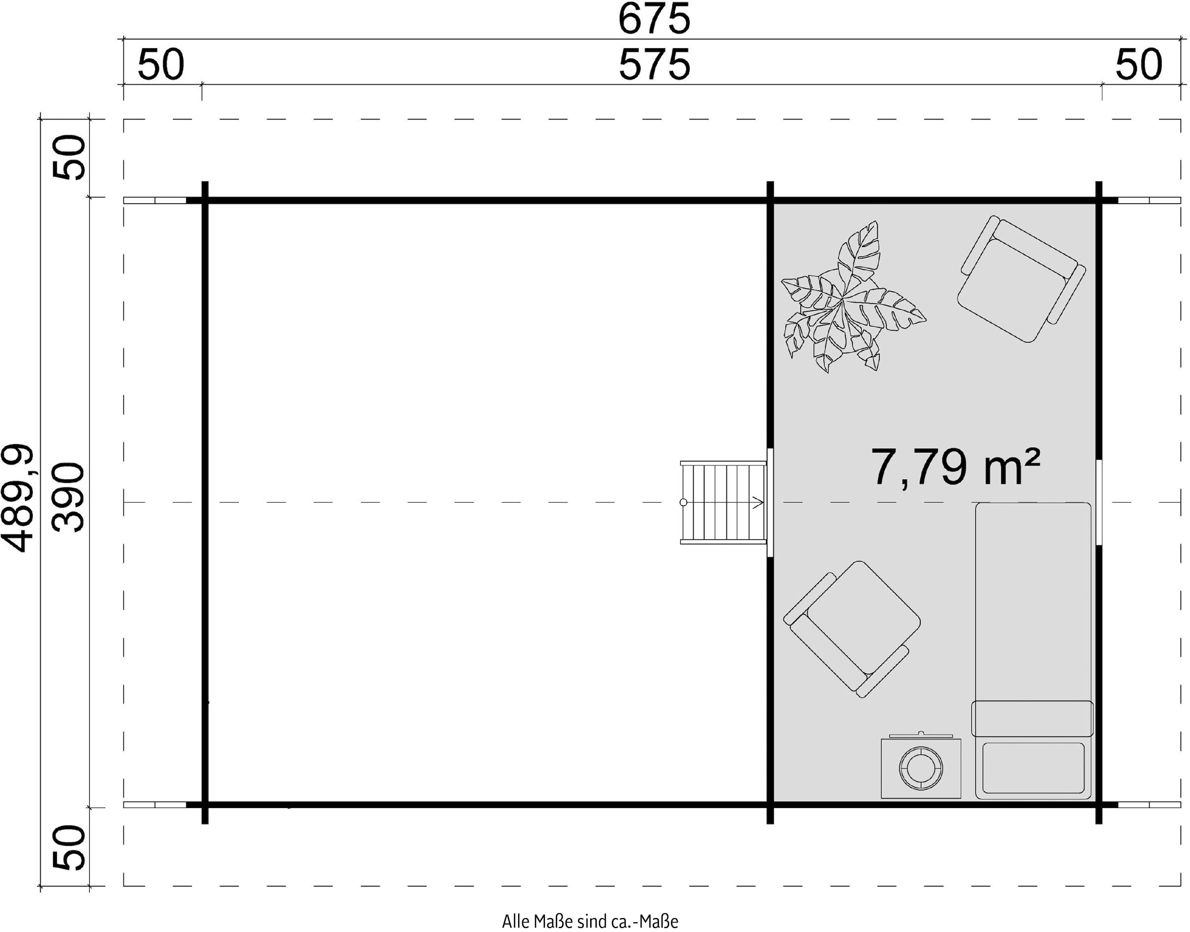 LASITA MAJA Gartenhaus »CAROLINE«, (Set, inkl. Fußbodenbretter zum Verlegen)