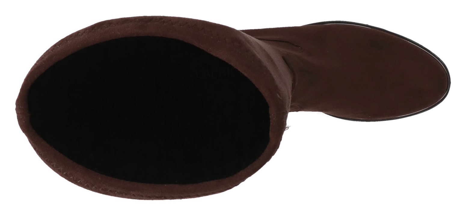 Caprice Schlupfstiefel, Blockabsatz, Langschaftstiefel in klassischer Linie, XS Schaft