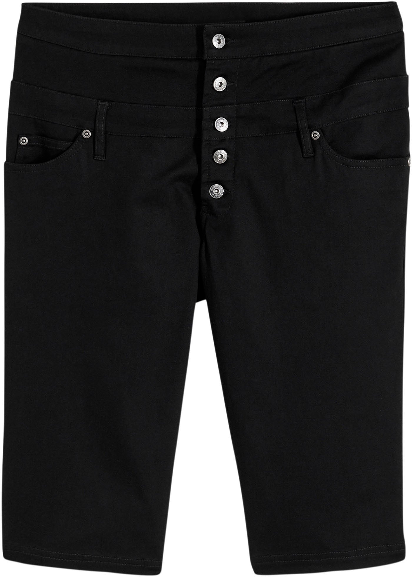 bonprix Bermudas  aus elastischem Baumwoll-Mix, Regular Fit Passform, hohe Taille