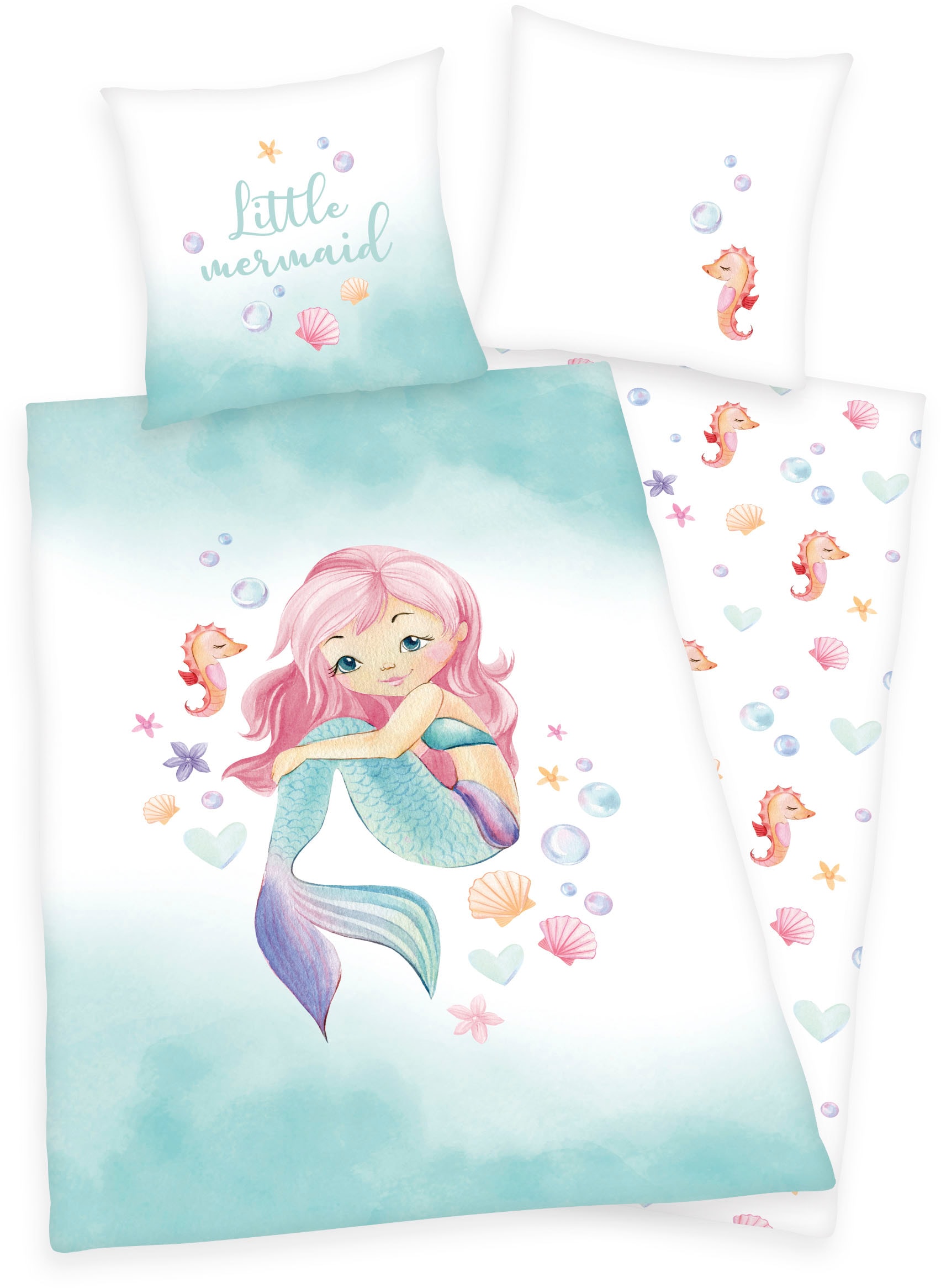 Wendebettwäsche »Little Mermaid«, mit liebevollem Motiv