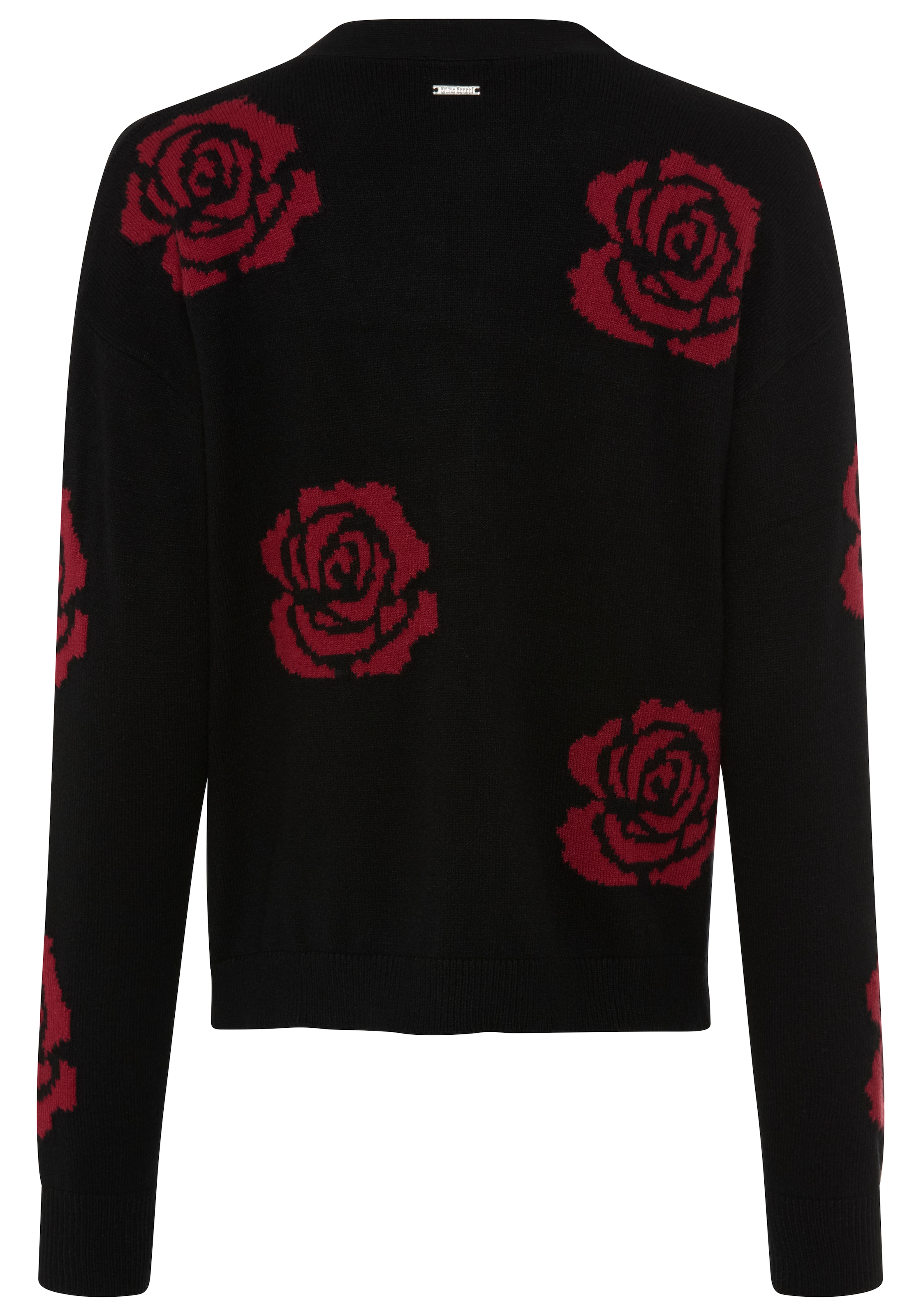 Bruno Banani Cardigan »aus Jacquard-Strick« mit Muster, kurze Form, mit V-Ausschnitt, lässig geschnittene Passform