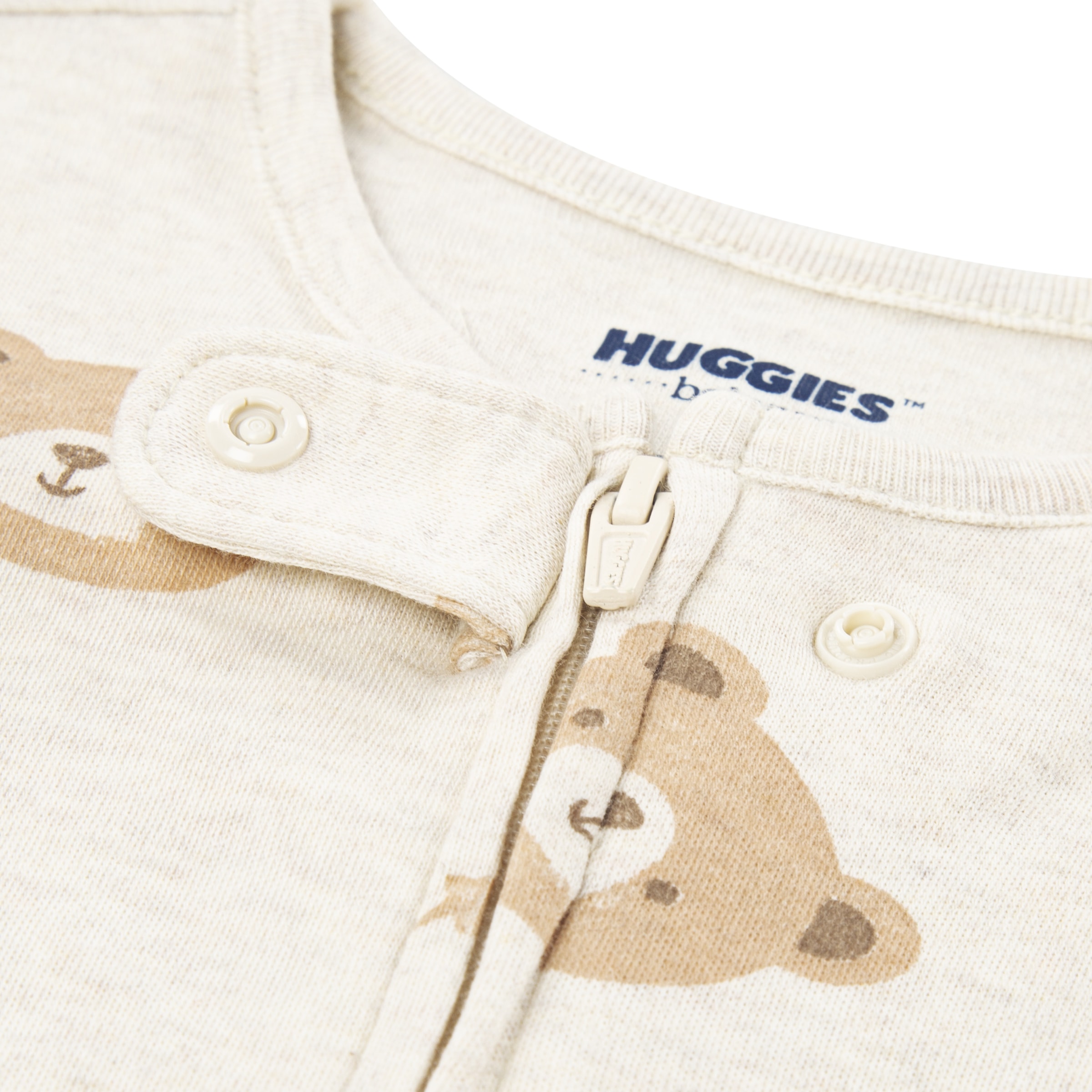 HUGGIES babywear Strampler »HUGB FOOTED COVERALL« allover mit Bärchen und Sternen bedruckt