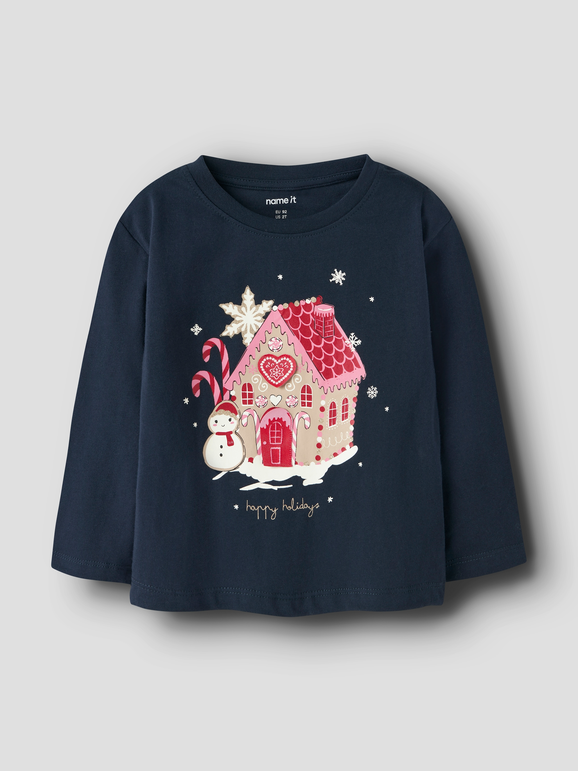 Name It Langarmshirt »NMFREPOLER LS NREG TOP BOX« Weihnachten, Baumwolle