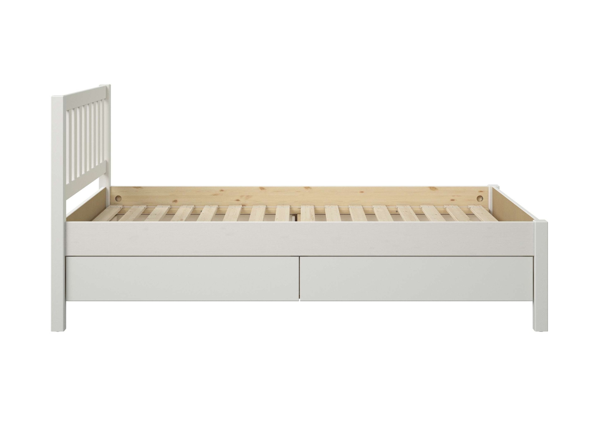 OTTO home Stauraumbett »Synnra, Stauraumbett, 4 Schubladen, Made in EU, Landhausstil« FSC® zertifiziert, Kassettenfront, Stauraumlösung und Komfort