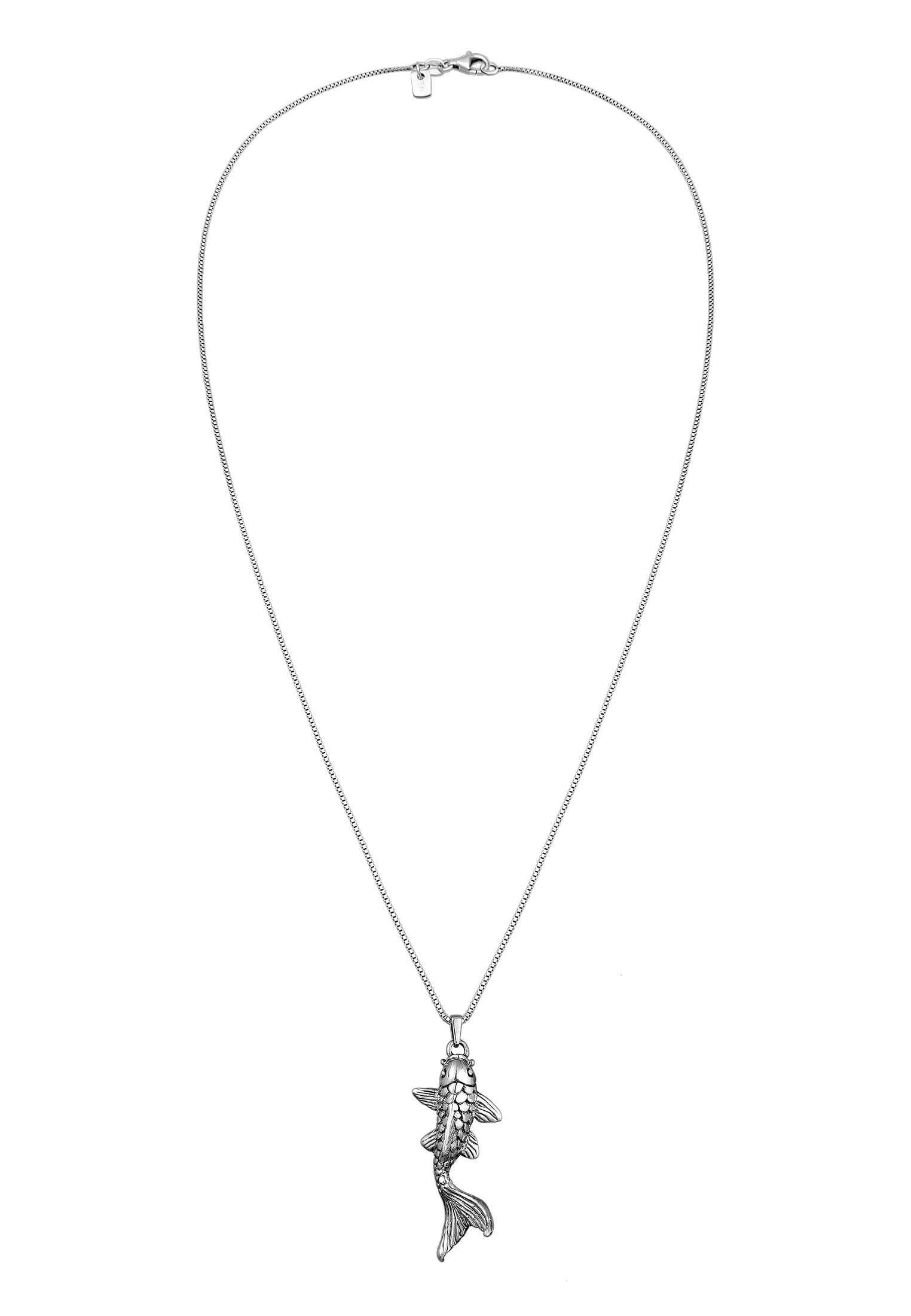 Kuzzoi Kette mit Anhänger »Halskette Fisch Maritim Modern Basic 925 silber«