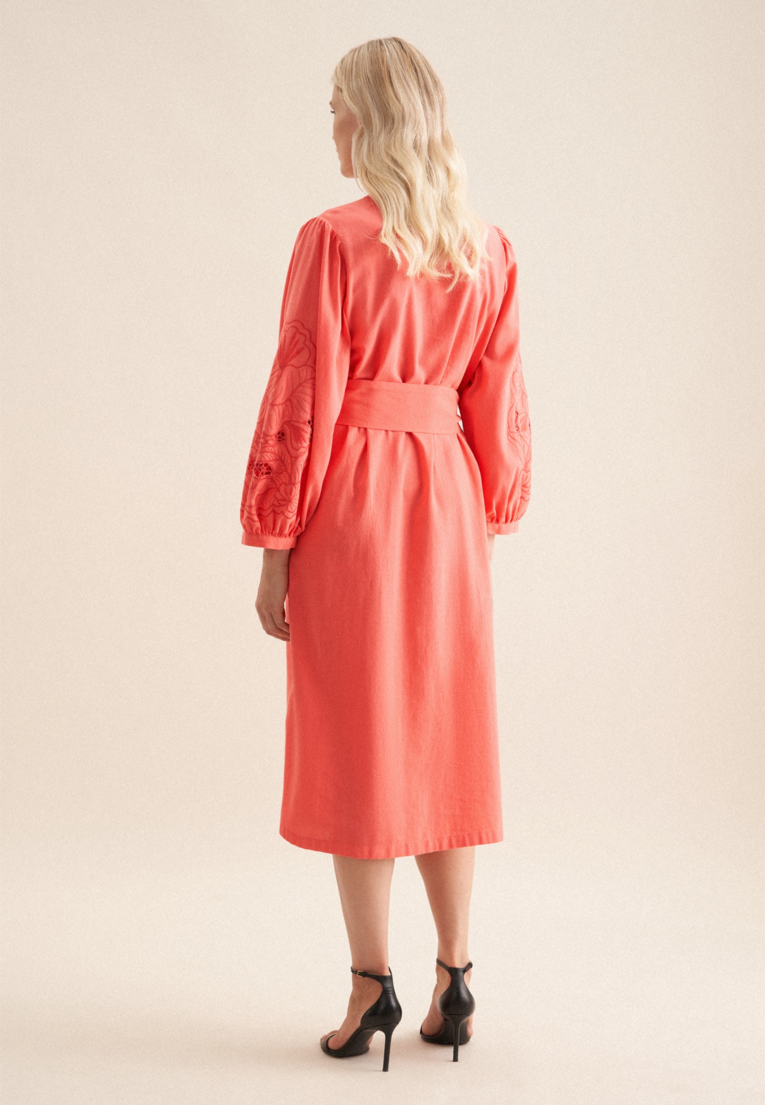 seidensticker Sommerkleid »Schwarze Rose«, 7/8-Arm Rundhals Uni