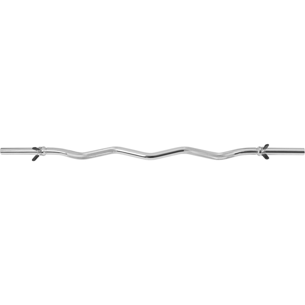 GORILLA SPORTS Curlstange »SZ Curlstange in Chrom 120 cm Federverschluss«, Chrom-Stahl, 120 cm, (3 tlg.)