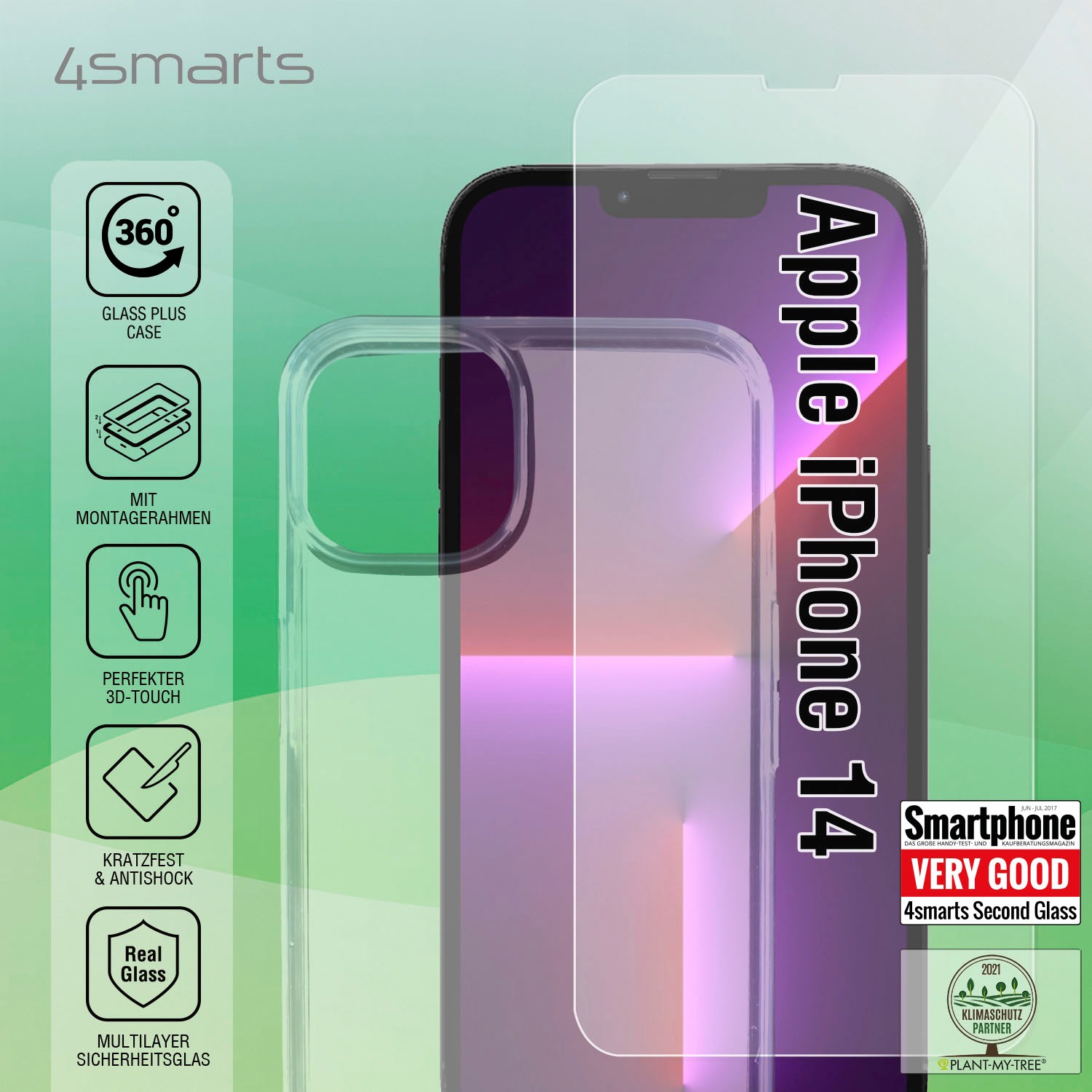 4smarts Backcover »360° Protection Set X-Pro Clear - iPhone 14«