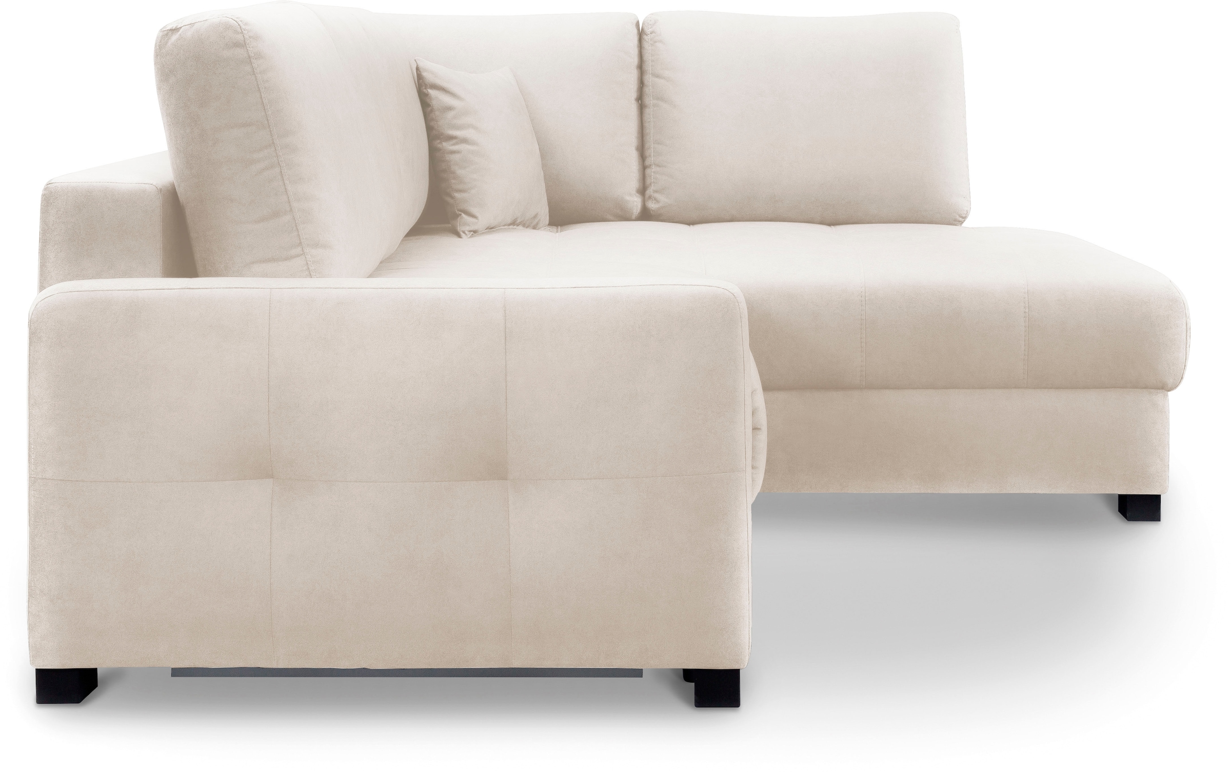 exxpo - sofa fashion Ecksofa »Chester, Boxspring Federkern-Polsterung für super Sitzkomfort, bequem«, (2 St.), L-Form, schmale Armlehnen, Bettfunktion u. Bettkasten