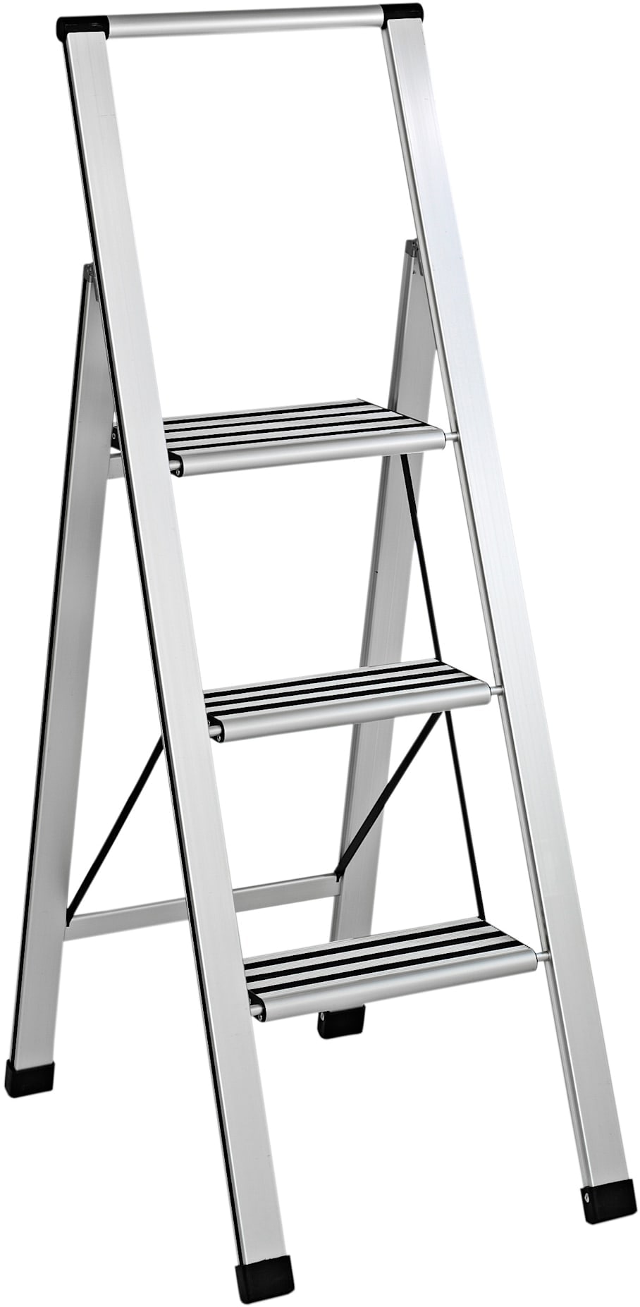 Heine Home Trittleiter in silberfarben, Größe B/H/L: 44 cm x 123 cm