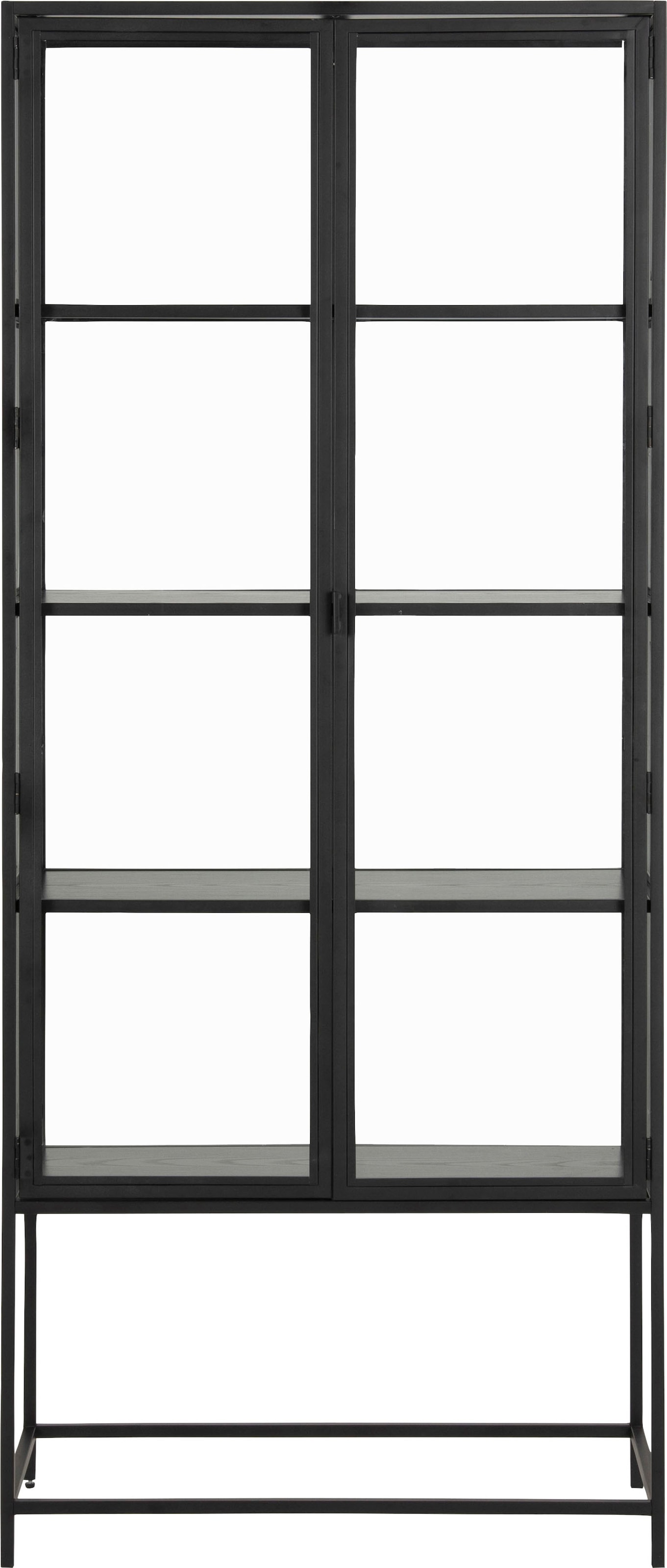 ACTONA GROUP Glasvitrine, mit Glastüren und Metallrahmen, 4 Einlegeböden,  B: 77 x H: 185,6 cm OTTO Online Shop | TV-Schränke