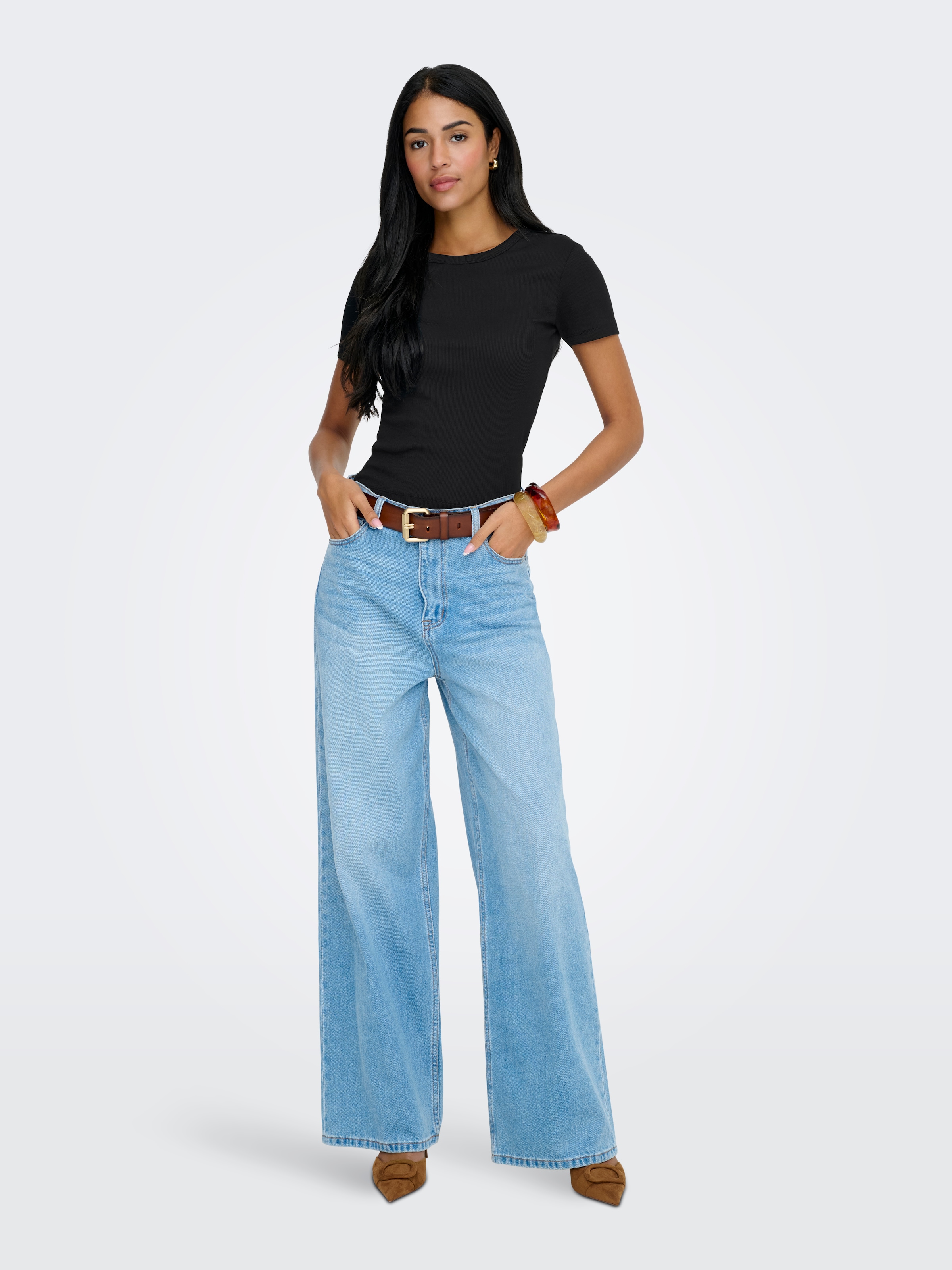 ONLY Kurzarmshirt »ONLVAL LIFE S/S O-NECK TOP JRS«