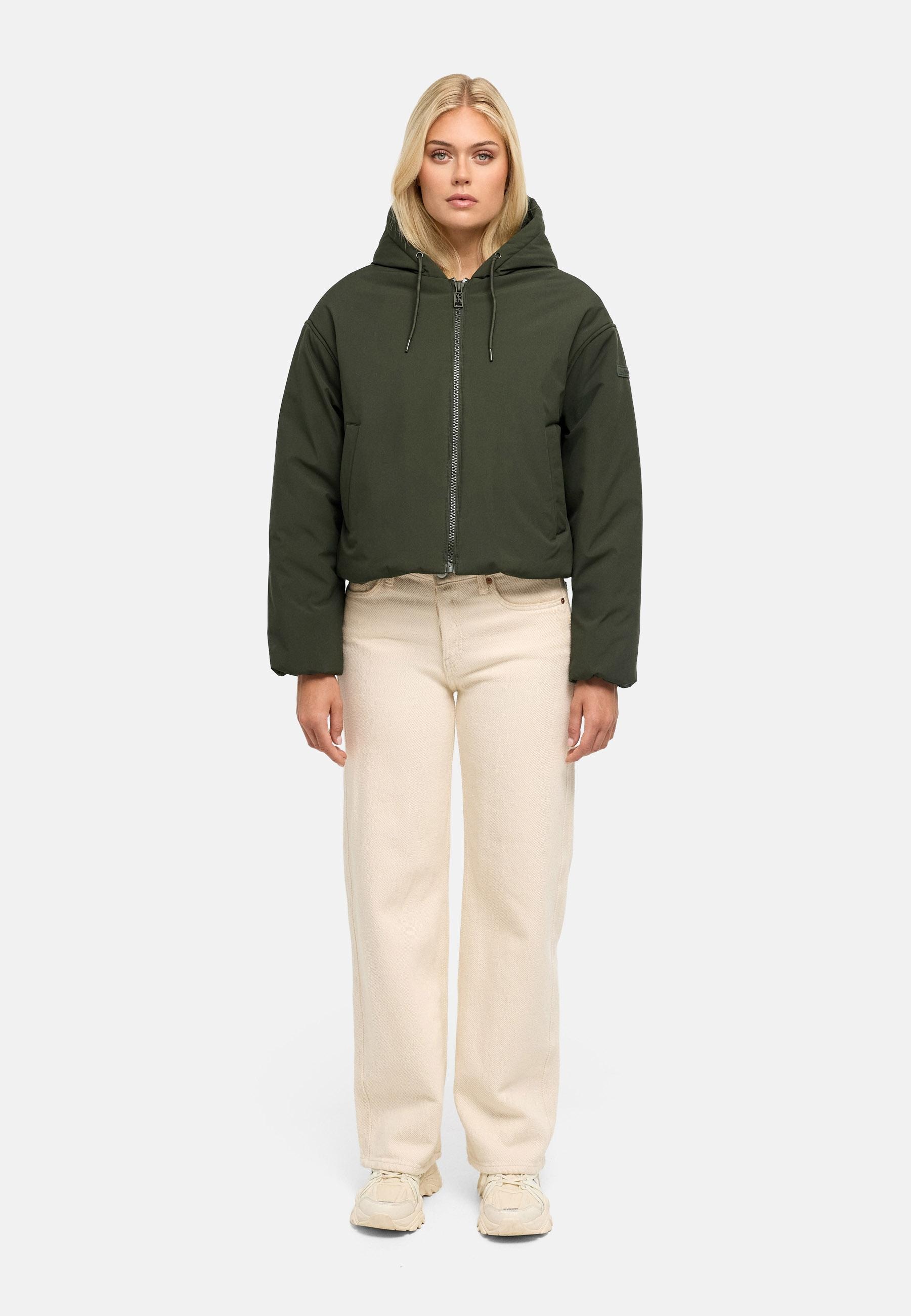 Navahoo Winterjacke »Bomberjacke Biscuitaa 14« mit Kapuze Kurze warme Damenjacke