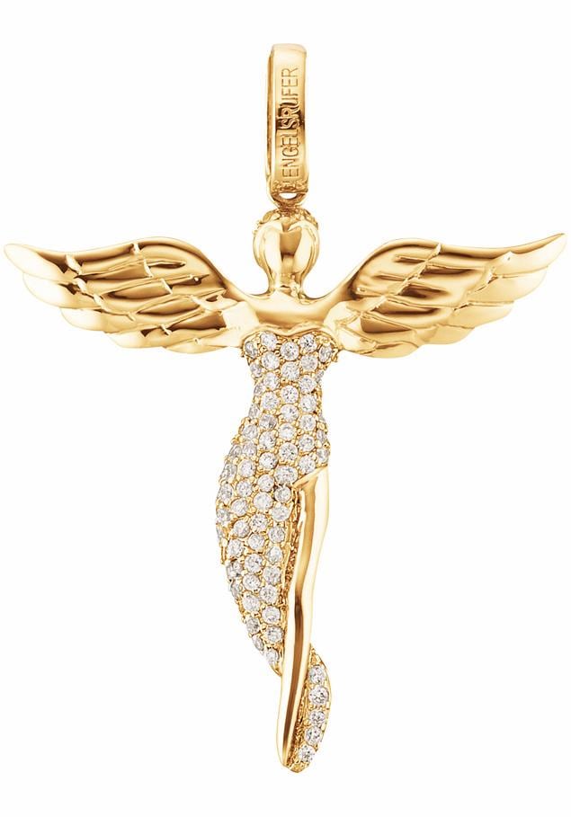 Engelsrufer Engelanhänger »Bright like a diamond, ENGEL MIT STEIN GOLD  PLATED, ERP-ANGEL-SG«, mit Zirkonia kaufen online bei OTTO