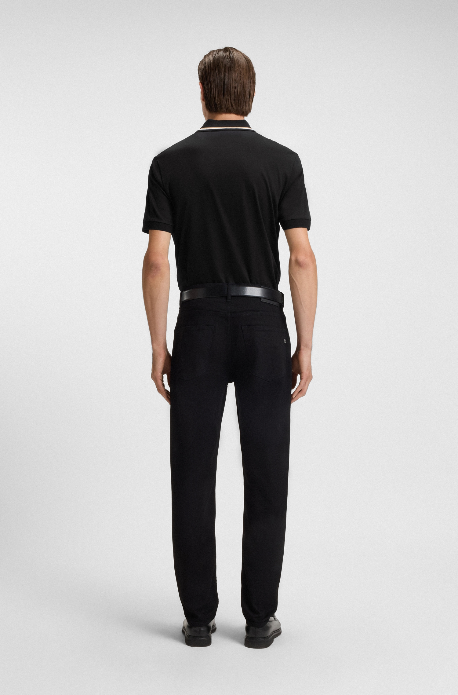 BOSS Poloshirt »Penrose 38« aus Baumwolle mit gestreiftem Kragen, slim fit