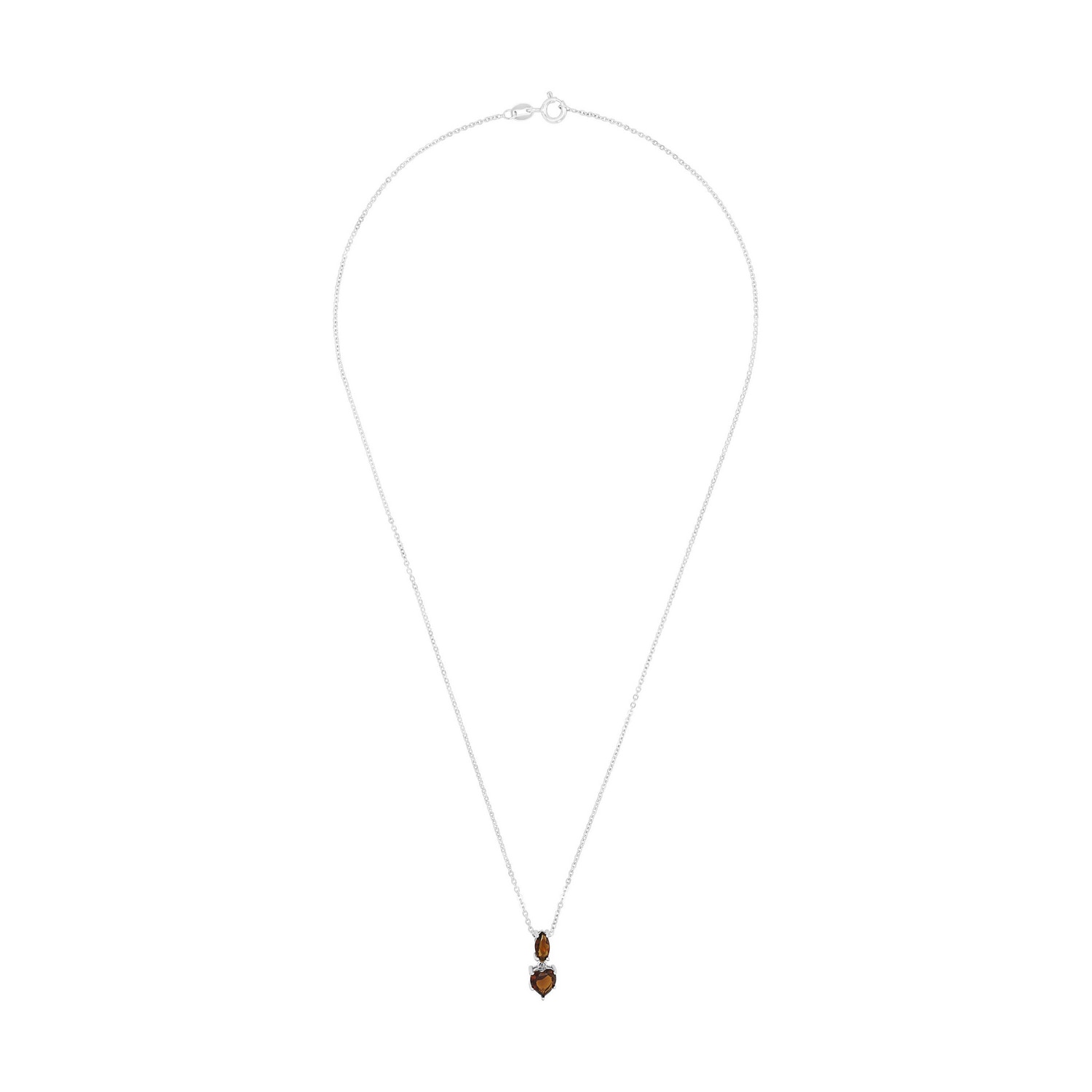 Amor Kette mit Anhänger »Schmuck Geschenk, Herz« mit Glasstein