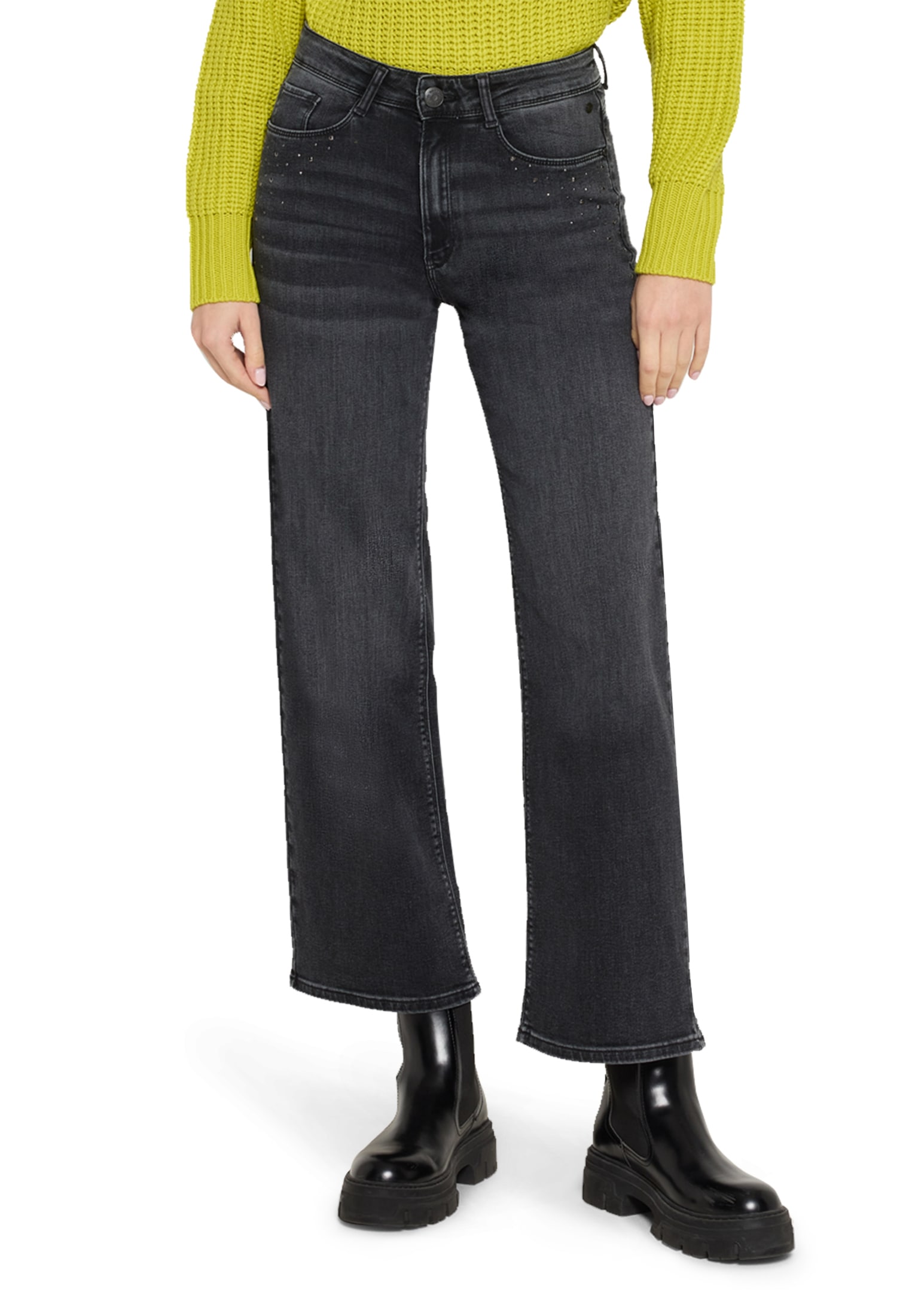 Betty&Co Taillenhose »High Waisted-Jeans mit Strass«