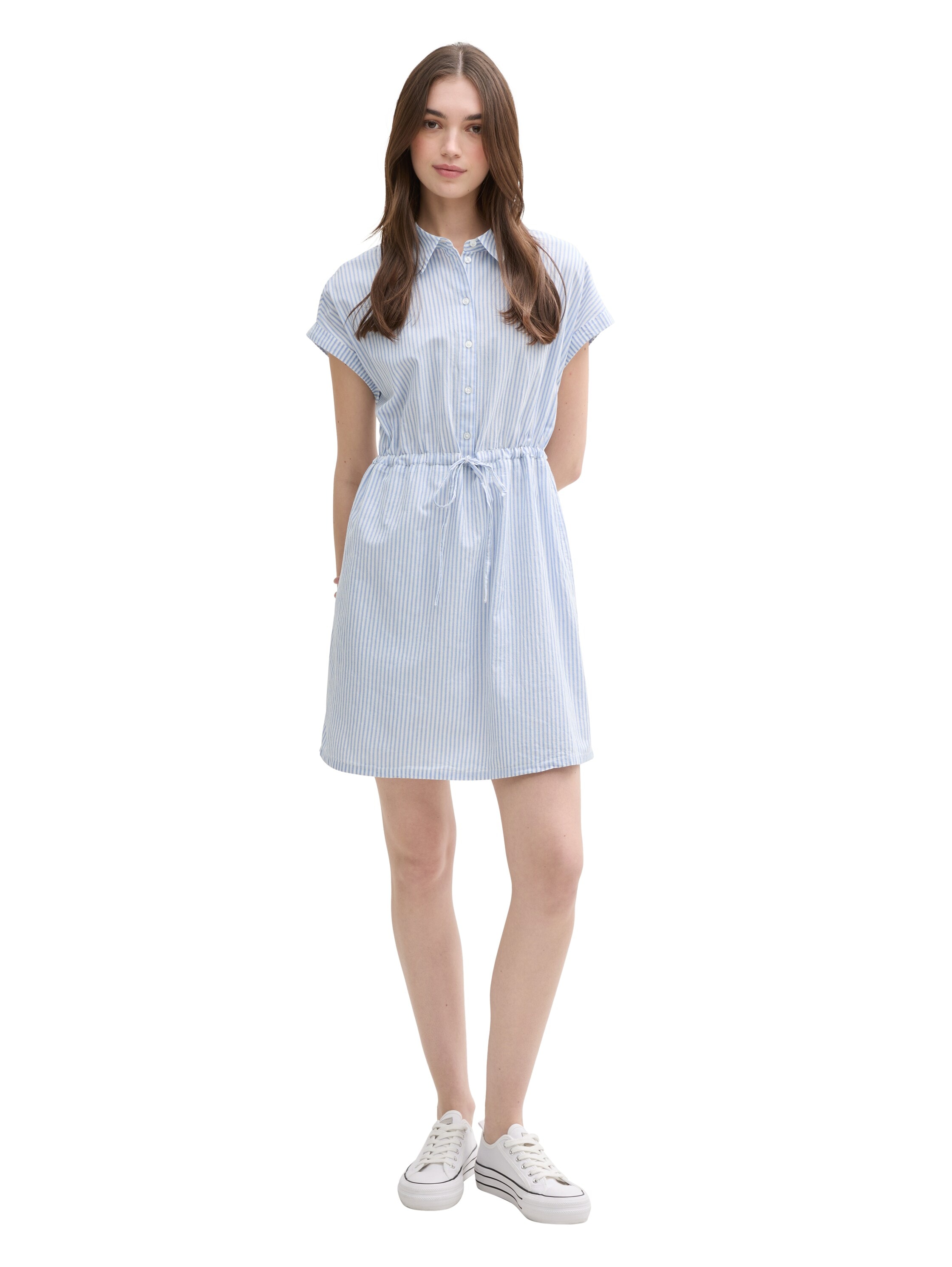 TOM TAILOR Denim Hemdblusenkleid, im Streifendessin
