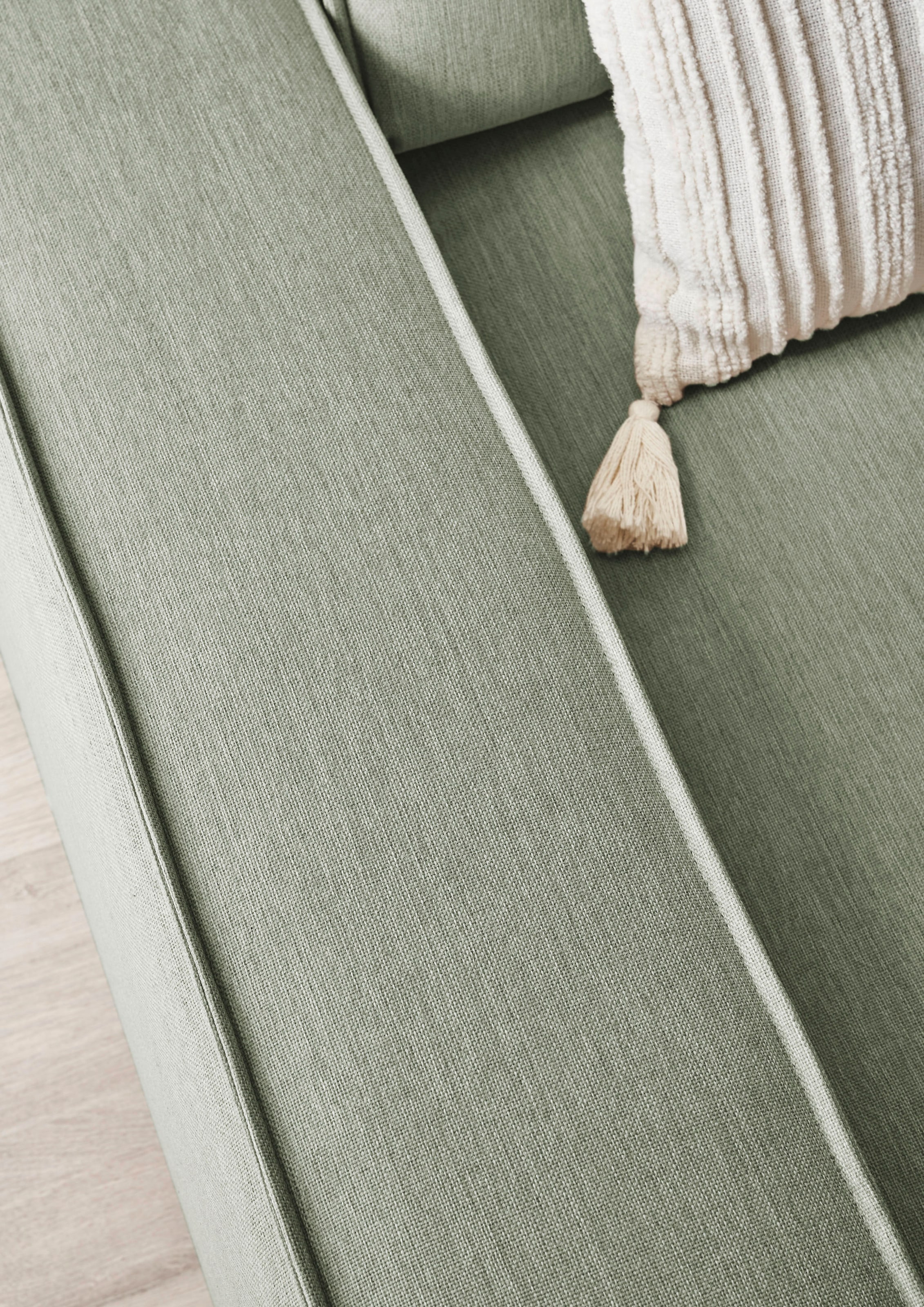 Home affaire Polsterecke »NEU: SHERWOOD XXL tief, L-Form mit Schlaffunktion, Big-Sofa mit Hocker«, (Set, 2 St.), stellbar zum Schlafsofa (Krokodilverbinder), Cord, Leinenoptik