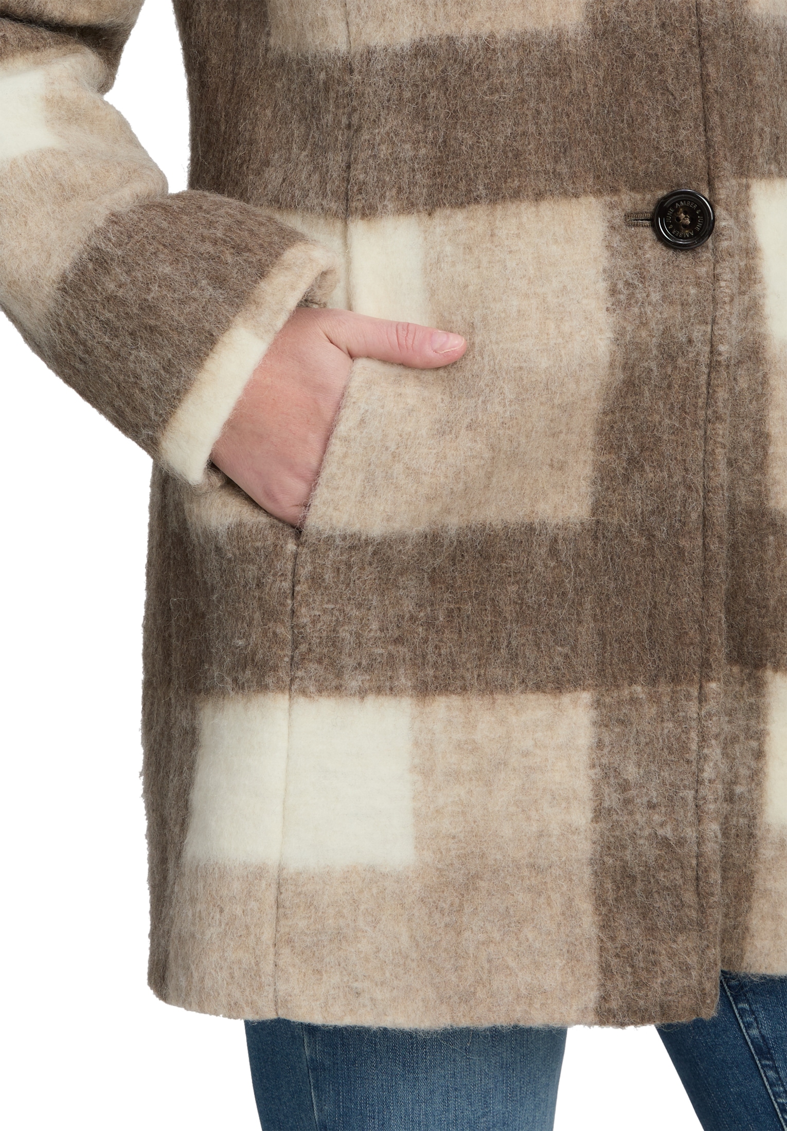 Amber & June Kurzjacke »Kurzmantel mit Kapuze«