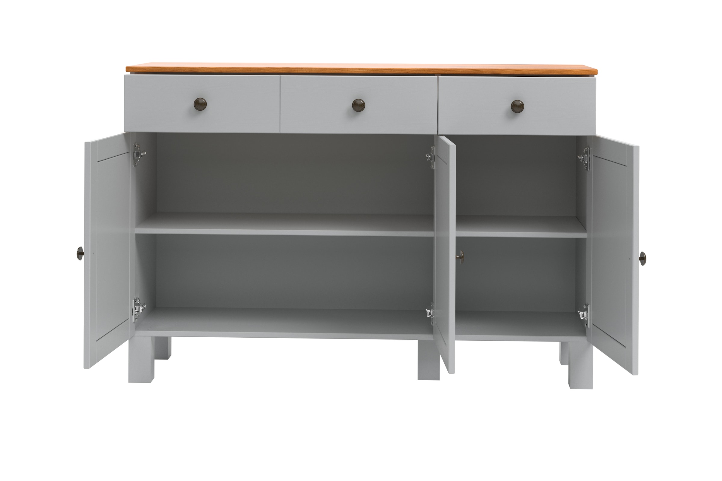 Home affaire Anrichte »Alby2«, Mit 3 Türen, 3 Schubkästen und Metallgriffe, Breite 125 cm