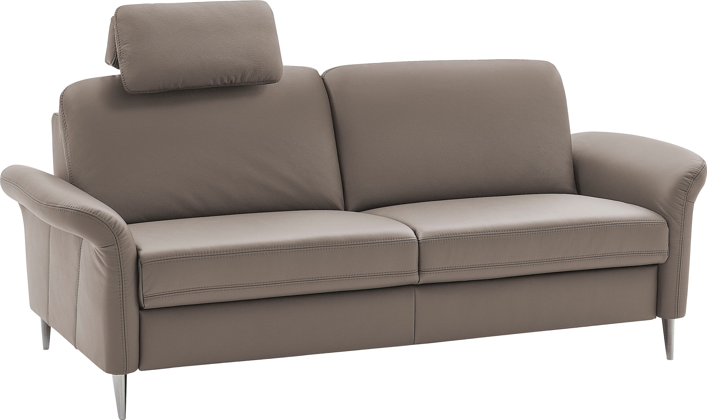 Die PlanBar 3-Sitzer »PN-EM23187«, (Breite 208 cm), Leder, mit Federkern, wahlweise m. Premium Kopfstützen u.Relaxauszug