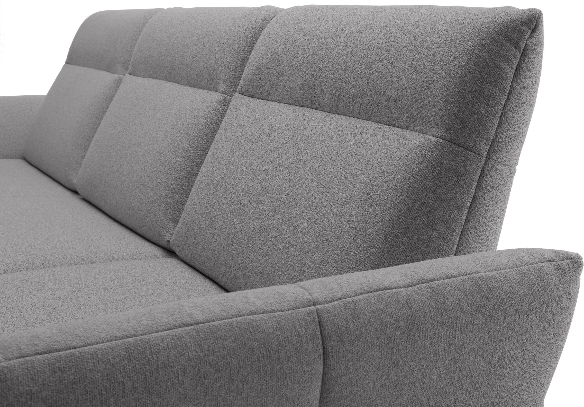 Creation BY ROLF BENZ Ecksofa »CR.460 Designsofa mit erstklassigem Sitzkomfort« Sockel in Nussbaum, Winkelfüße in Umbragrau, Breite 338 cm