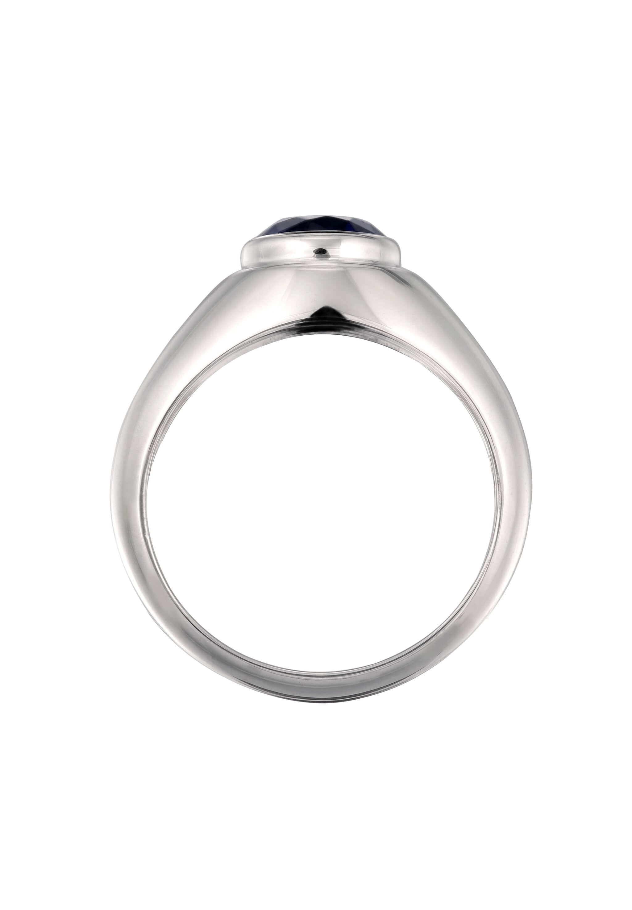 Kuzzoi »Ring Siegelring Synthetischer Saphir Blau 925 Sterling Silber«