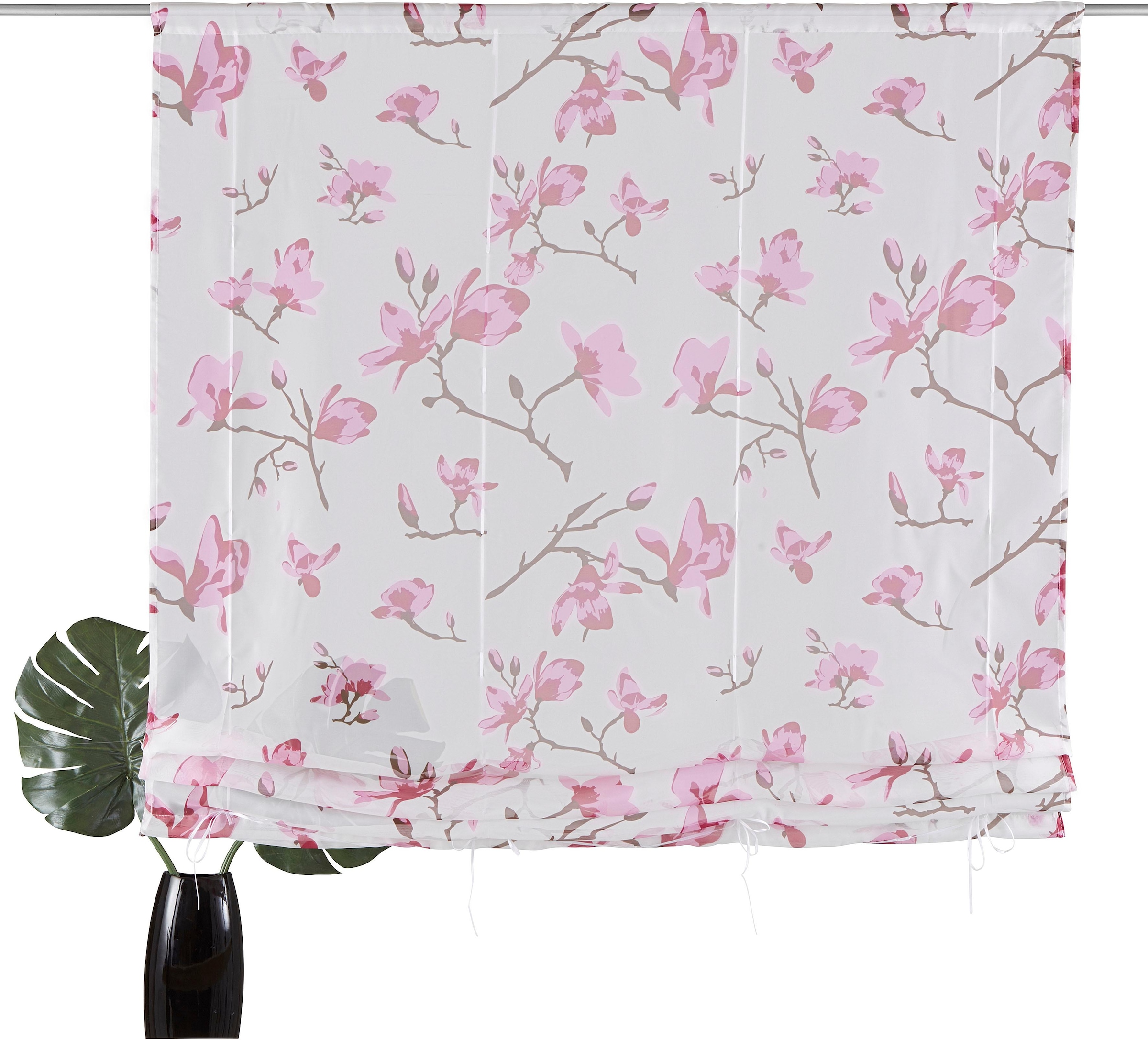 my home Bändchenrollo »Orchidee«, mit OTTO Stangendurchzug, bei Polyester online Voile, Transparent