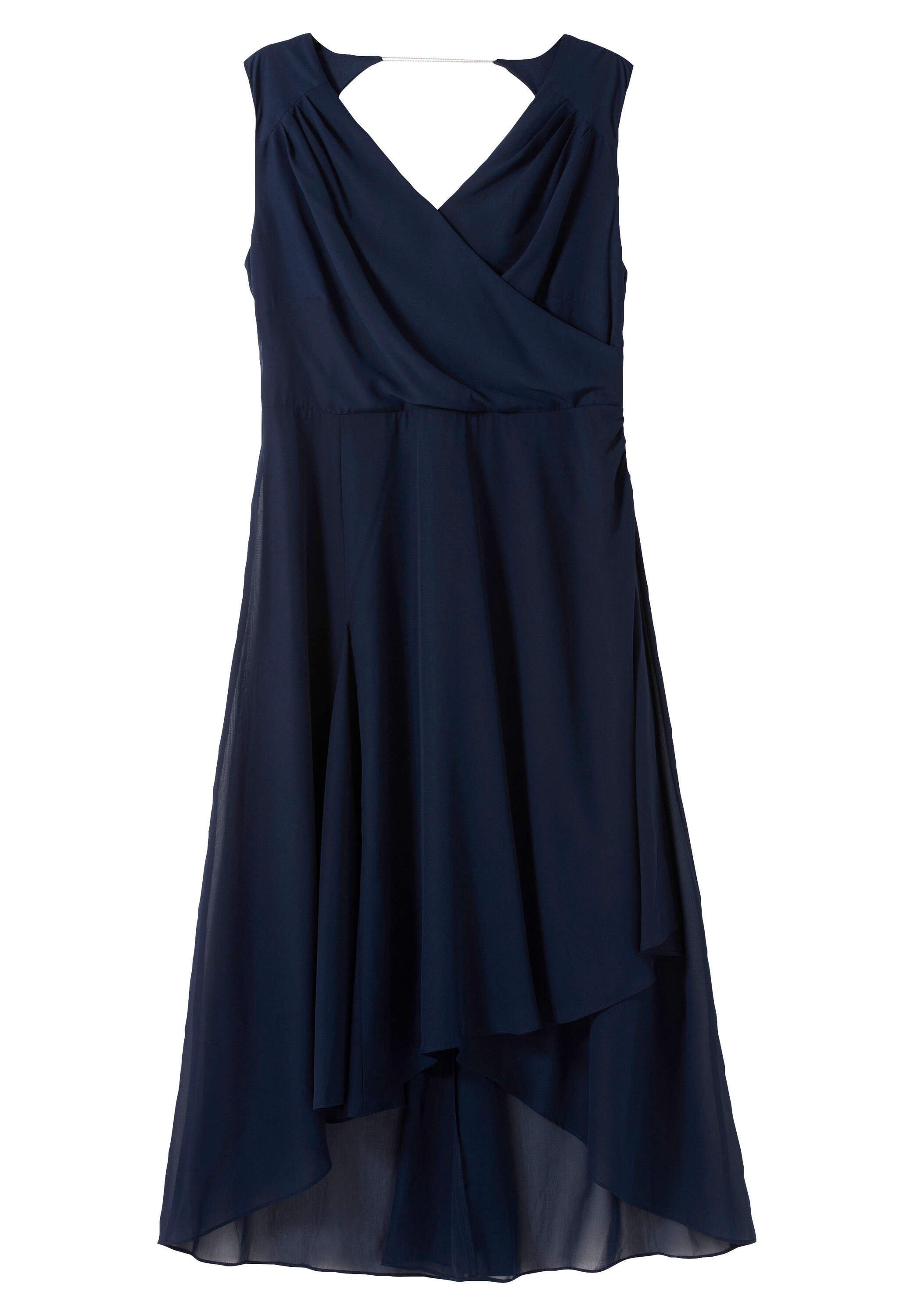 Sheego Maxikleid »Abendkleid Abendkleid in Wickeloptik, aus Chiffon« Ohne Taschen in Wickeloptik