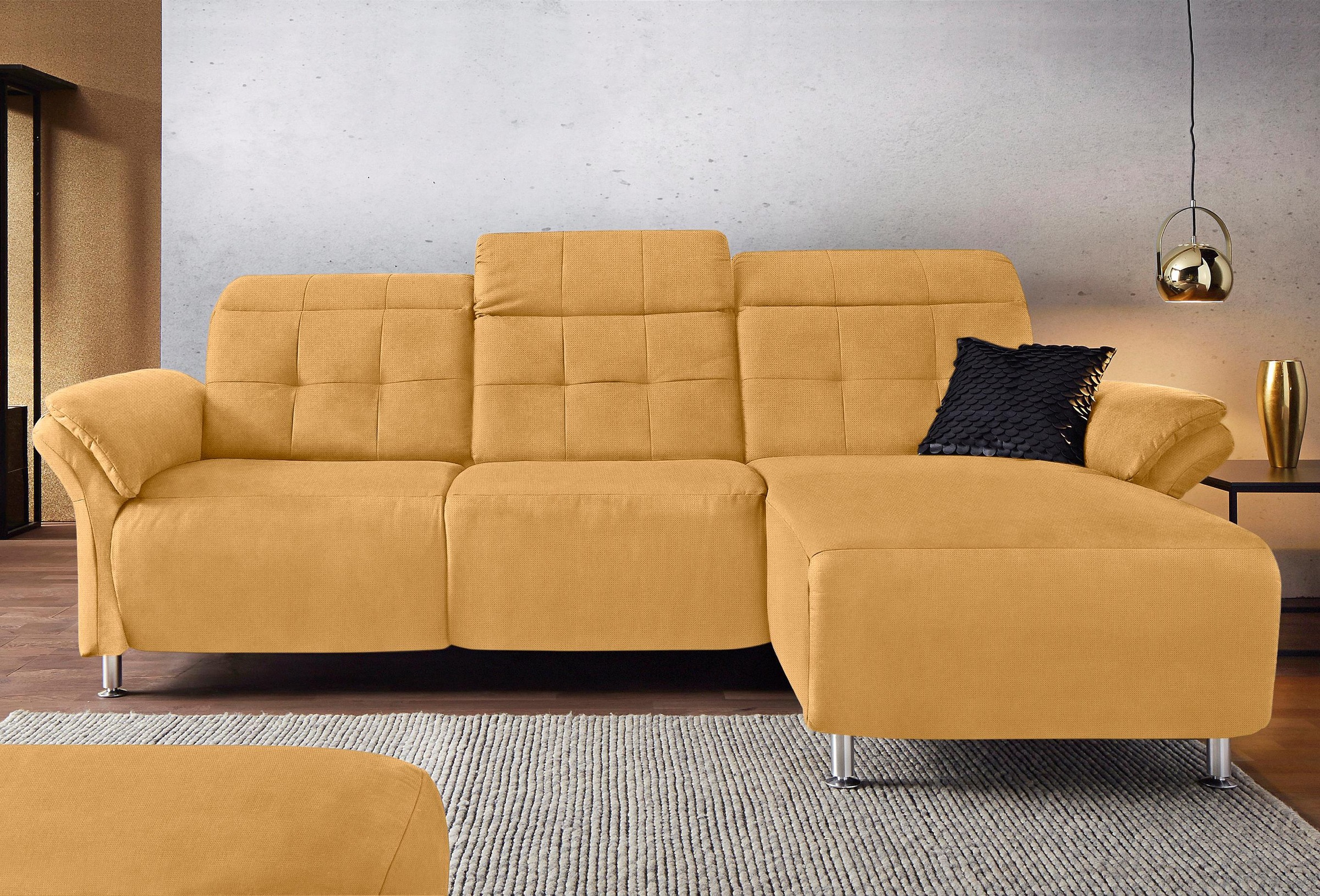 Places of Style Ecksofa »Manhattan L-Form«, 2 Sitze mit elektrischer Relaxfunktion, verstellbare Armlehnen