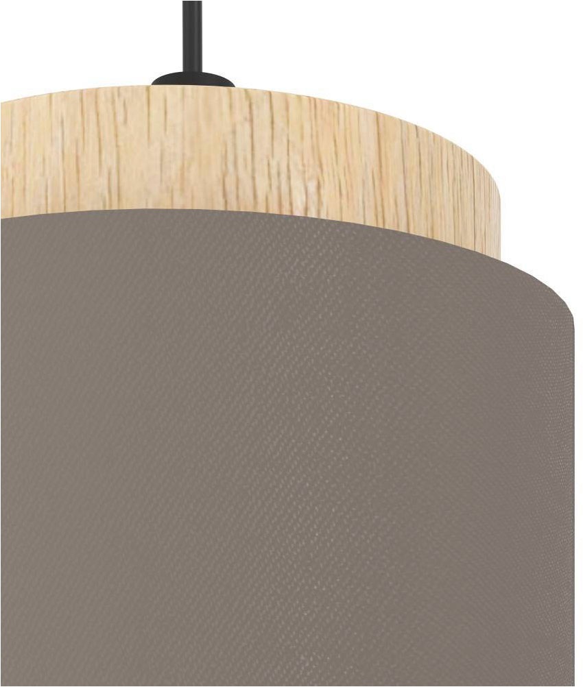 EGLO Hängeleuchte »ALBARIZA«, 3 flammig, Leuchtmittel E27 | ohne Leuchtmittel, Hängelampe Vintage, Schwarz, Natur, Cappuccino, Gold, E27 Fassung