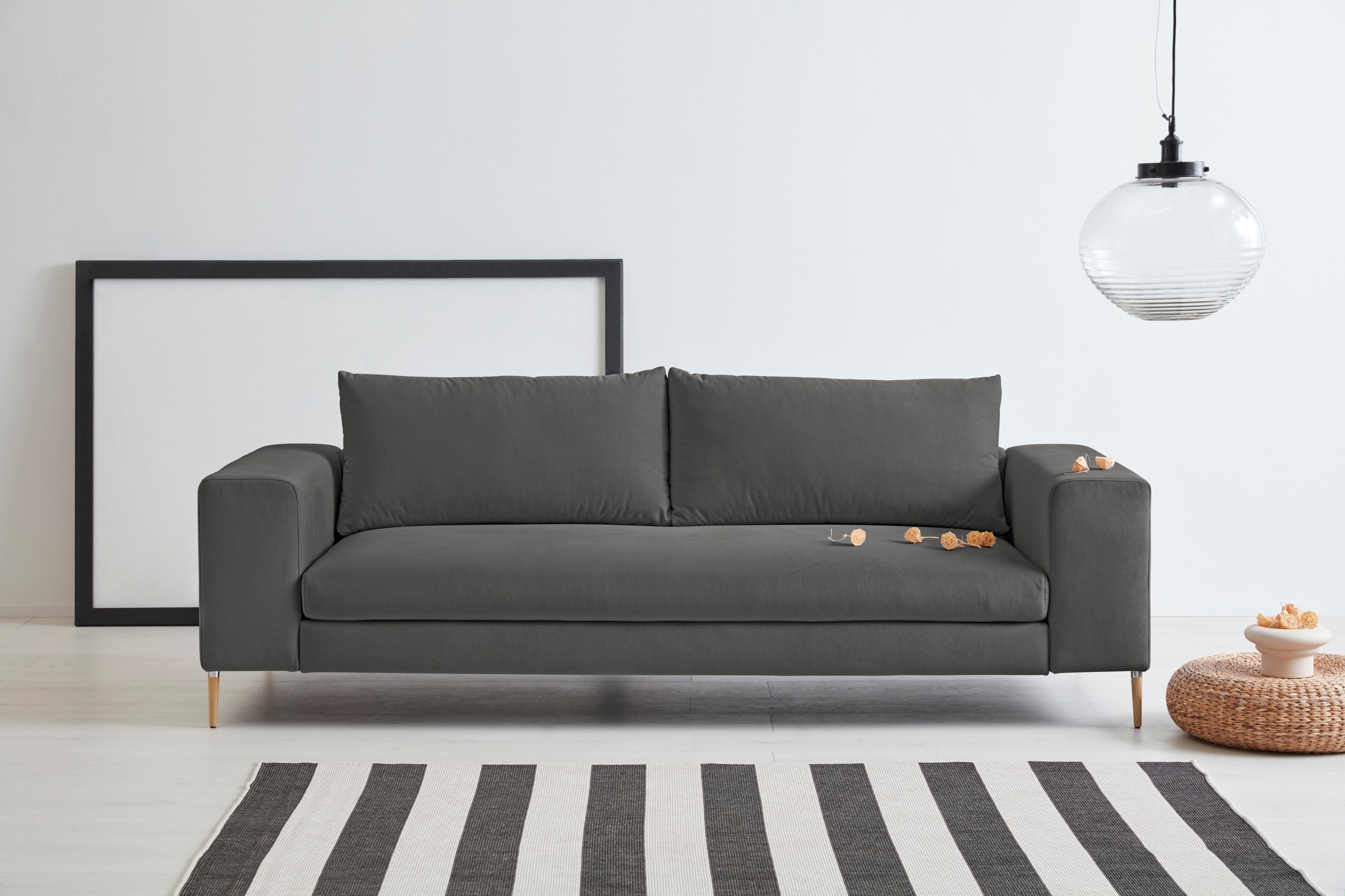OTTO products 3-Sitzer »Finnja, softer, legerer Sitzkomfort, hoher Fuß, bequem und elegant«, mit Recycling-Bezug