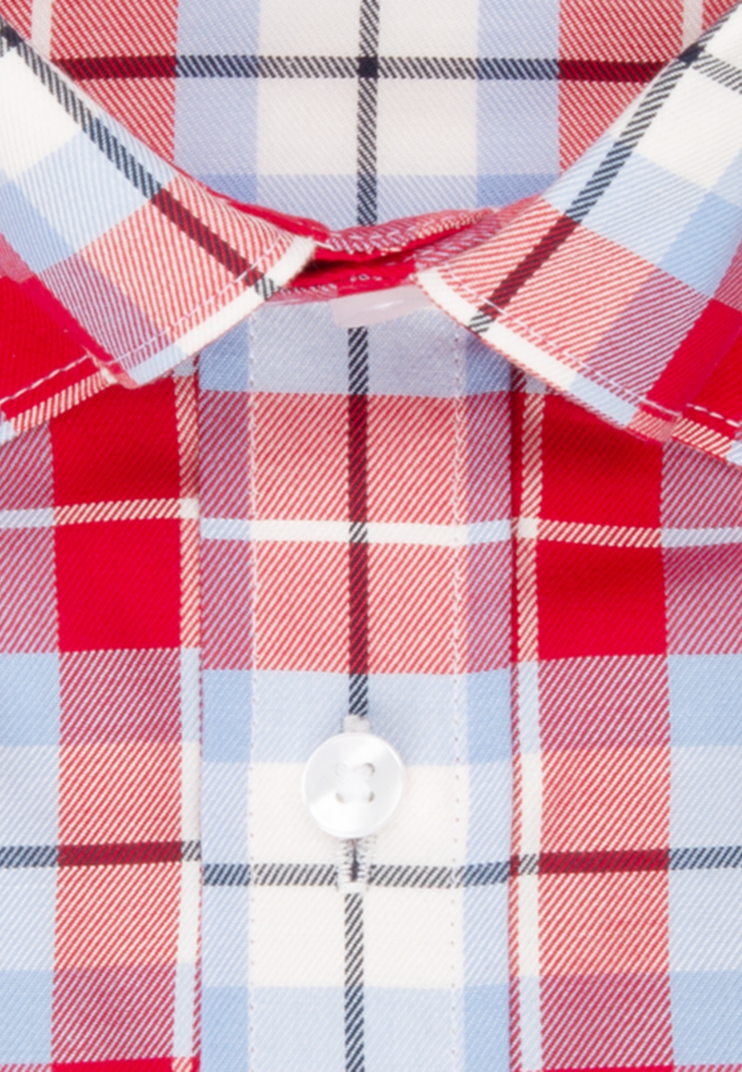 seidensticker Businesshemd »Slim«, Slim Langarm Button-Down-Kragen Karo