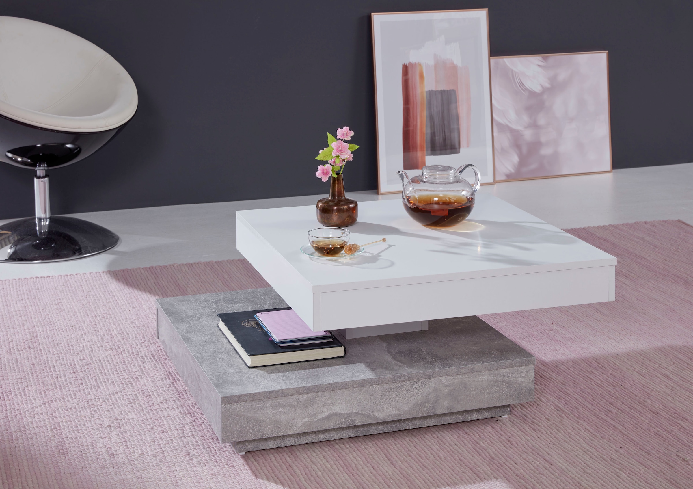 Home affaire Couchtisch »Tanum« mit Funktion, drehbare Tischplatte