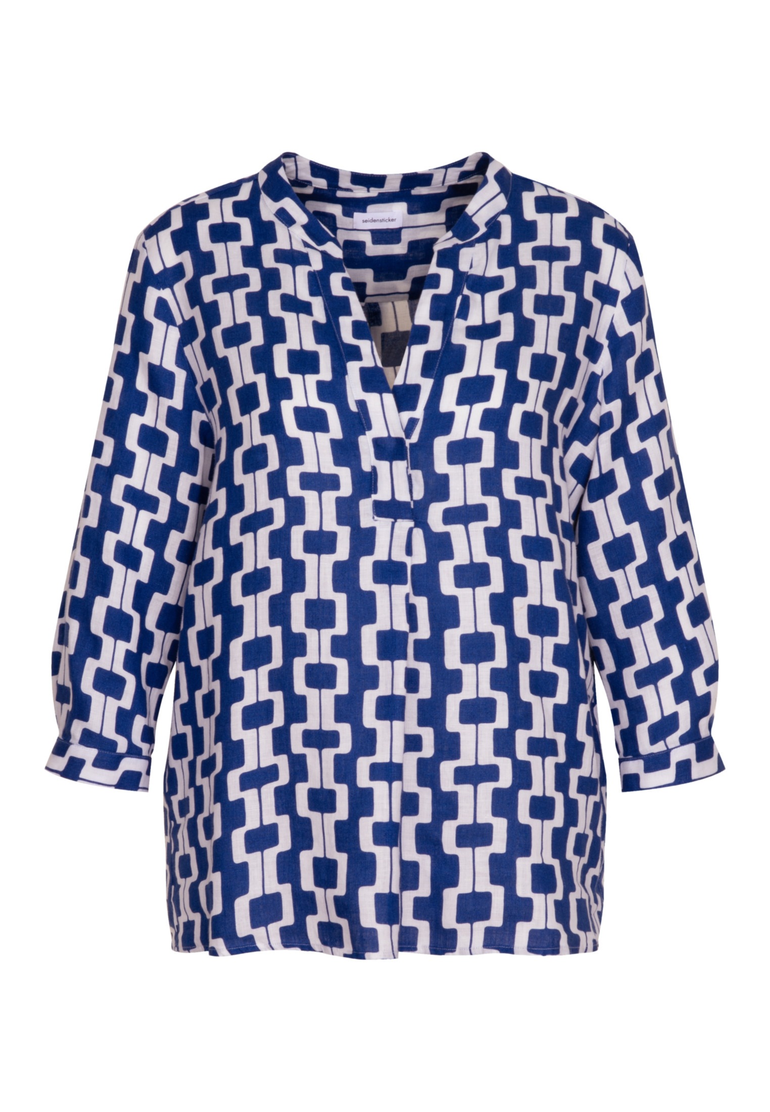seidensticker Klassische Bluse »Schwarze Rose«, Tunika Kettenprint