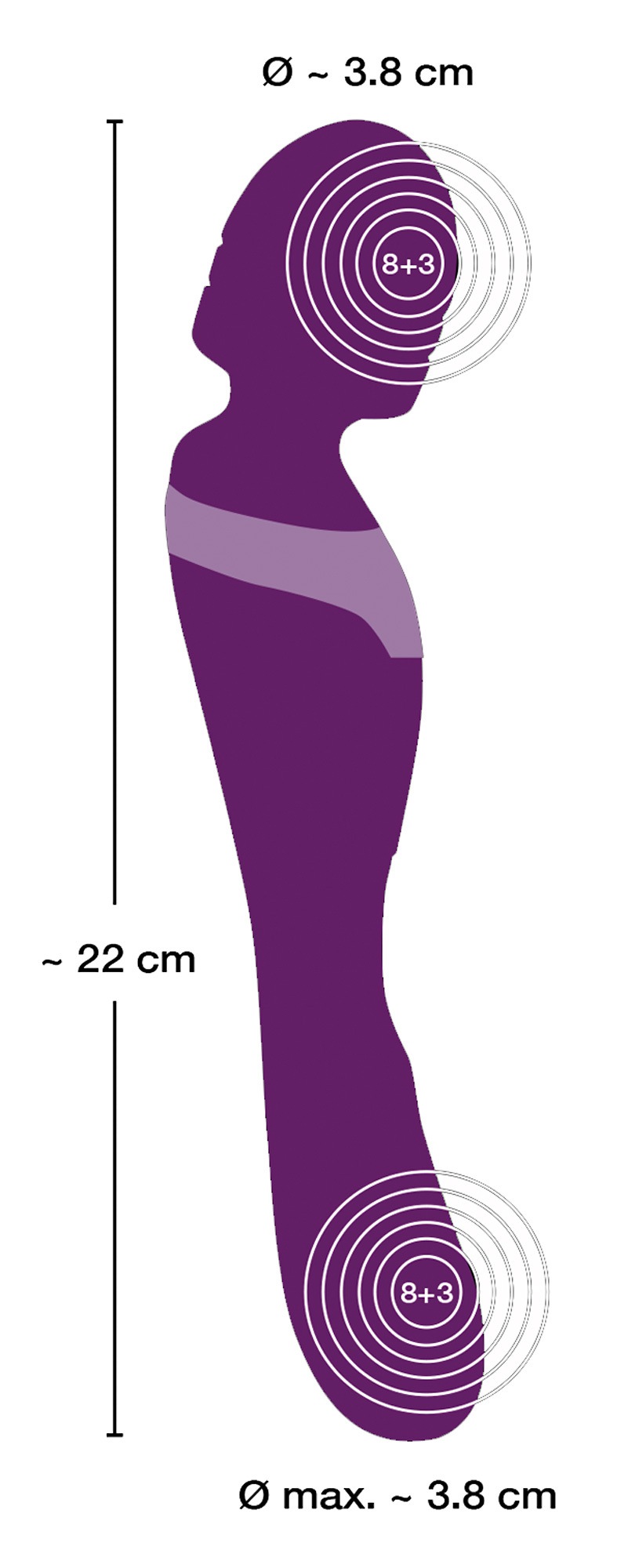 Javida Vibrator »Massagestab Double Massager«