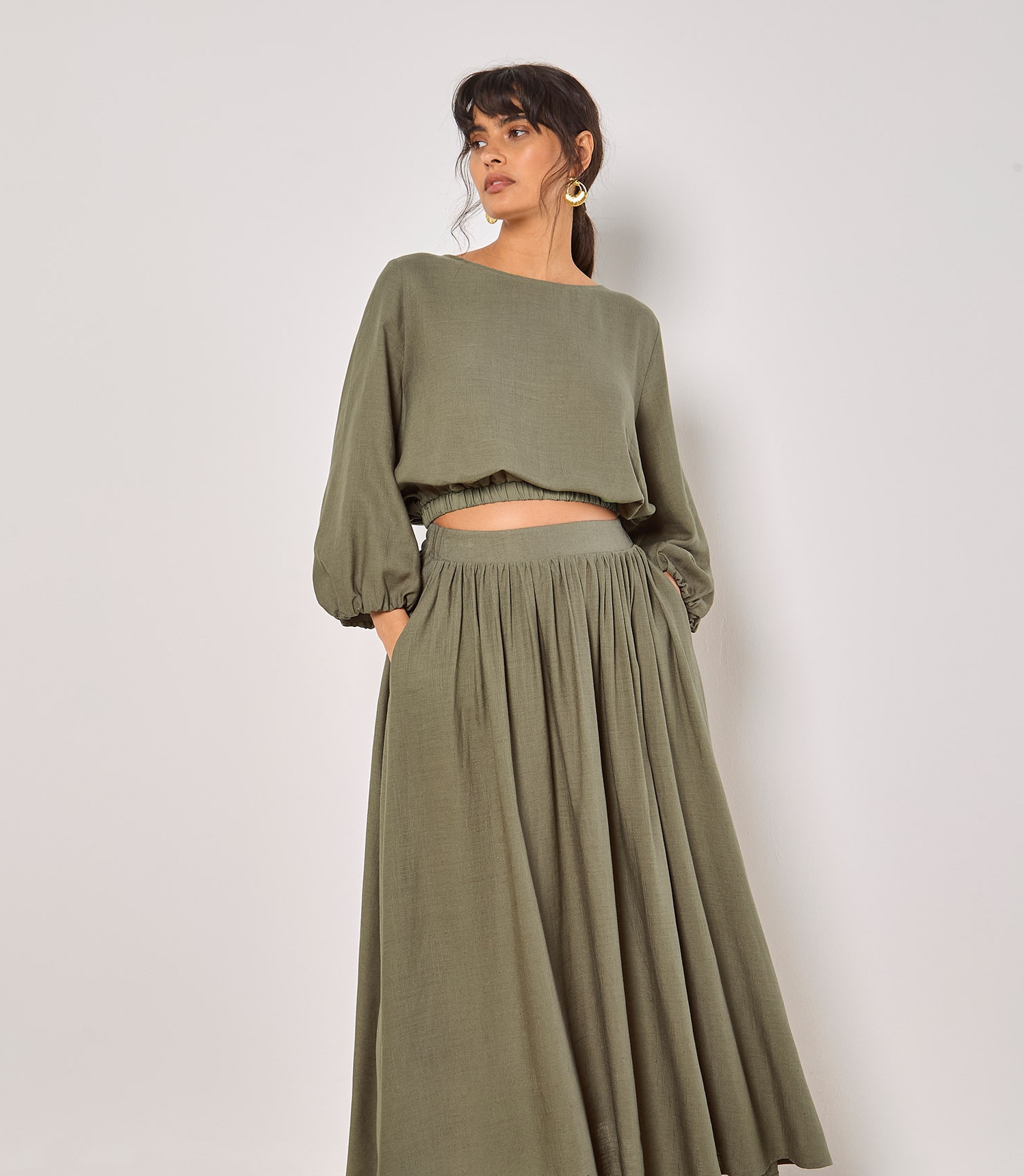 Apricot Klassische Bluse »Bluse« mit Ballonärmeln
