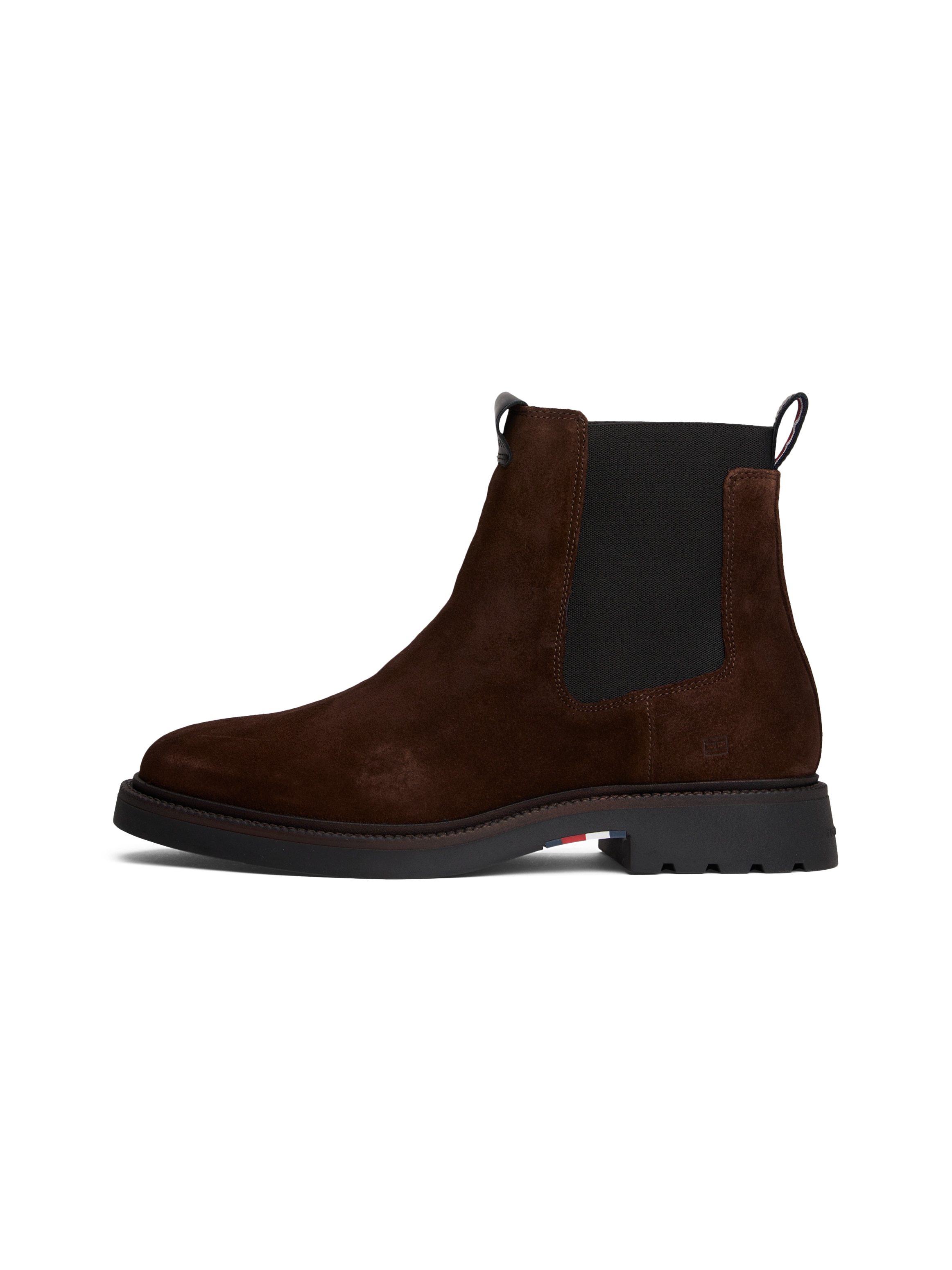Tommy Hilfiger Chelseaboots »HILFIGER COMFORT LWT SDE CHELSEA«, Blockabsatz, Herbstmode, Businessschuh, beidseitiger Stretcheinsatz
